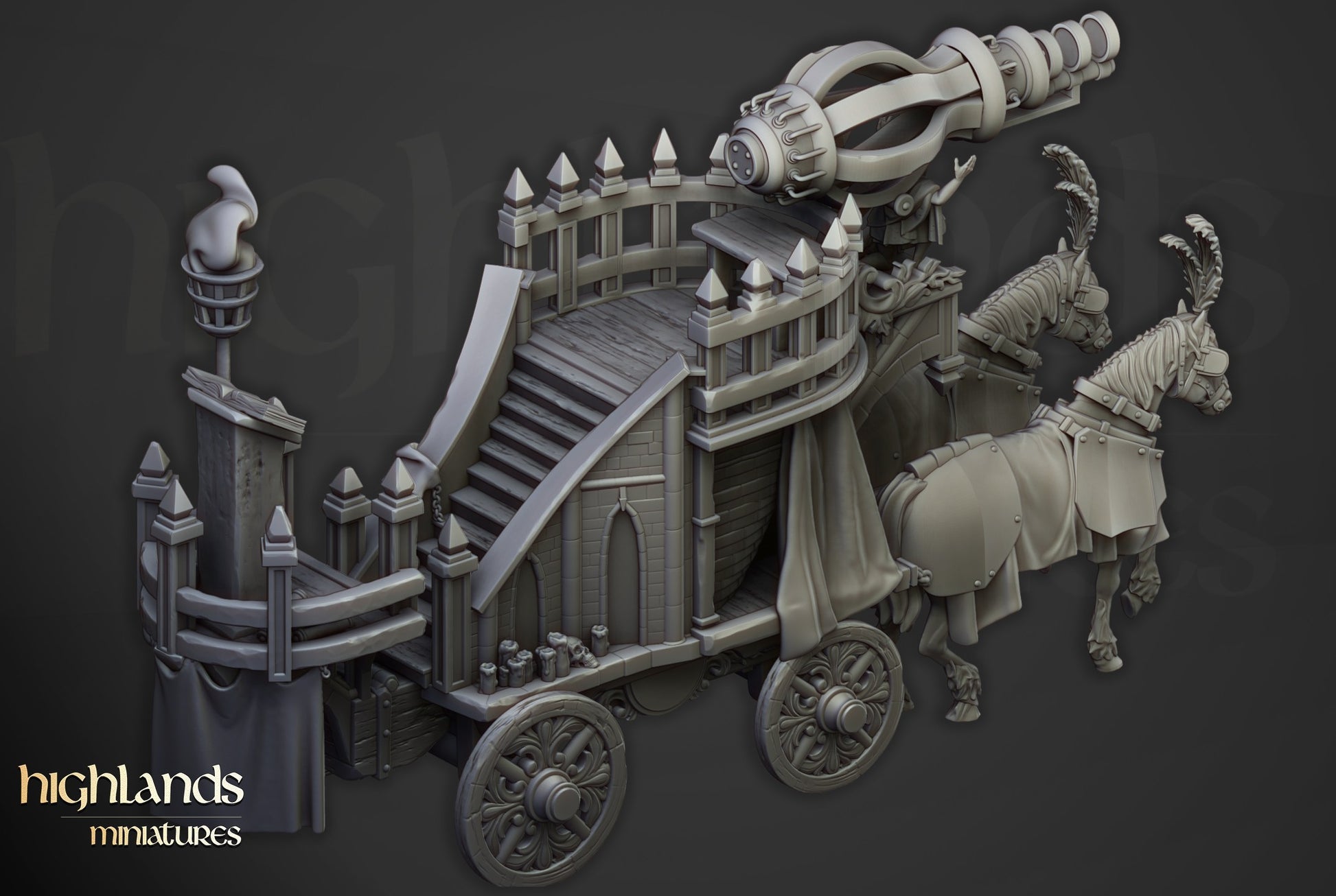 Miniatura Cañón Arcano Imperio resina 28mm sin pintar - Drakholm