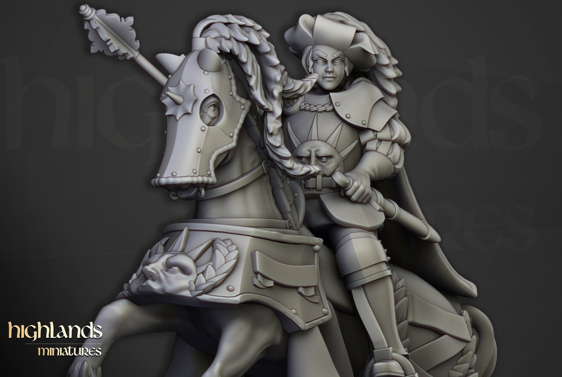 Miniatura Baronesa de Lunnenburg Imperio resina 28mm sin pintar - Drakholm