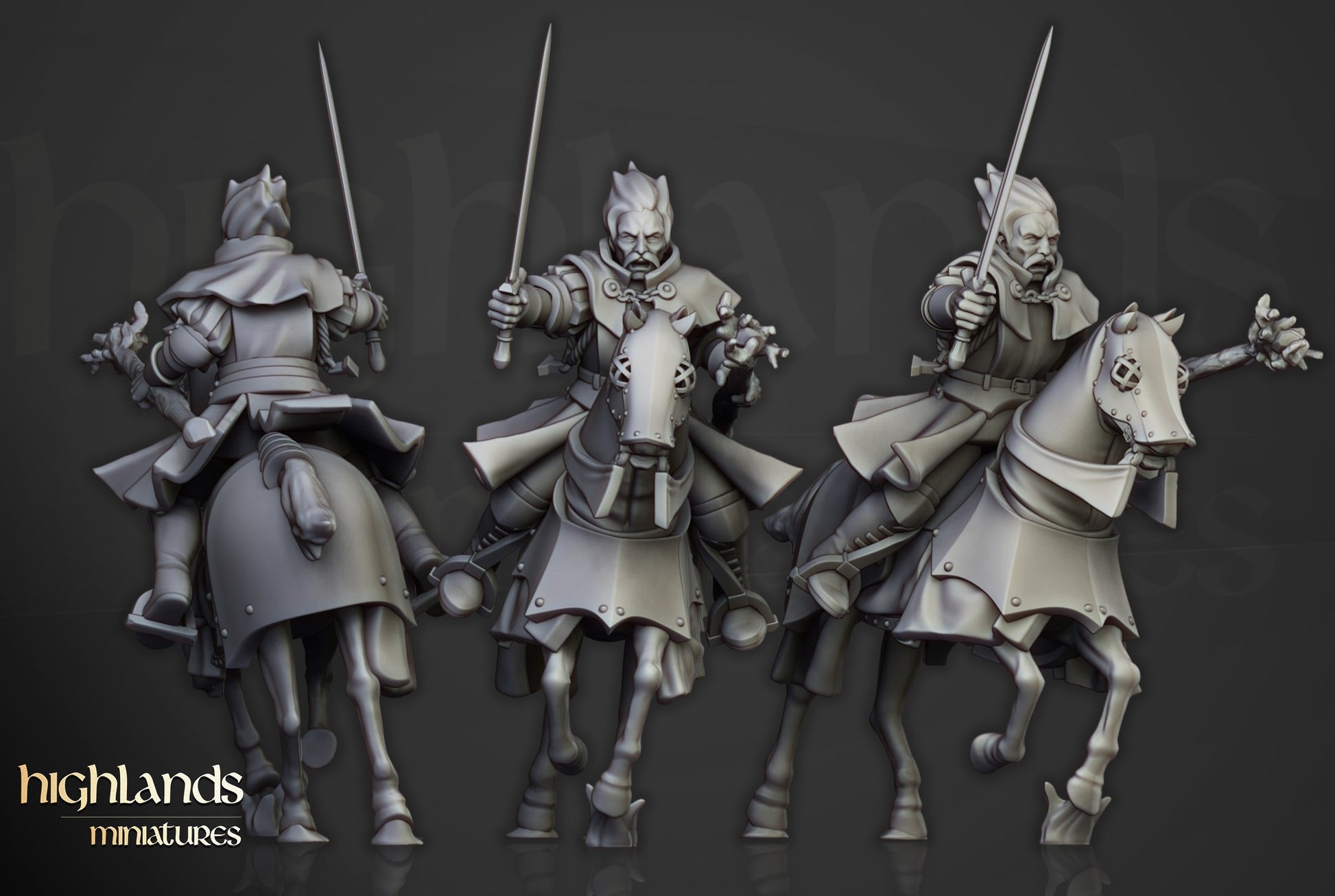 Miniatura Mago de Batalla Montado V1 Imperio resina 28mm sin pintar - Drakholm