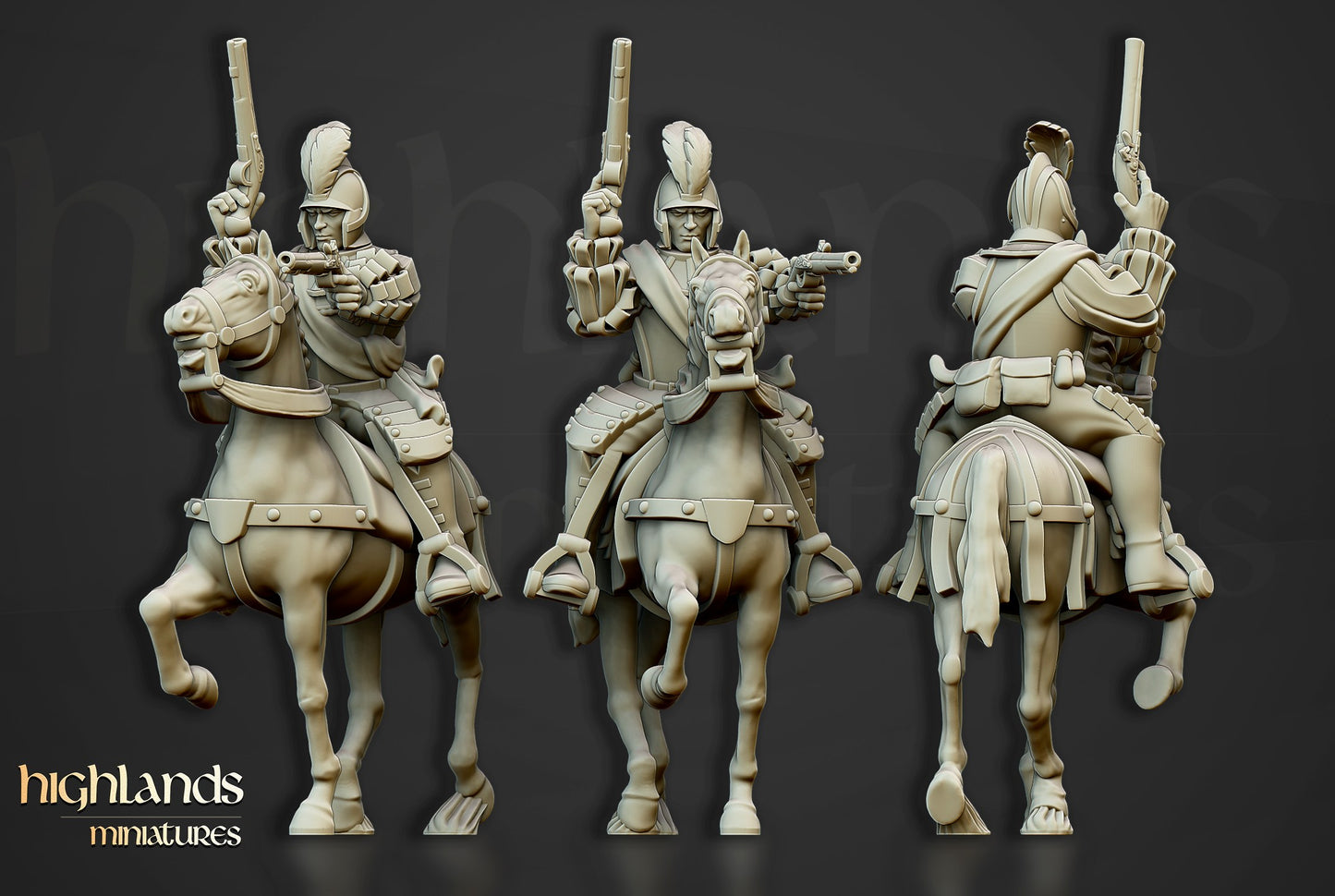Miniatura Jinetes Negros Imperio resina 28mm sin pintar - Drakholm