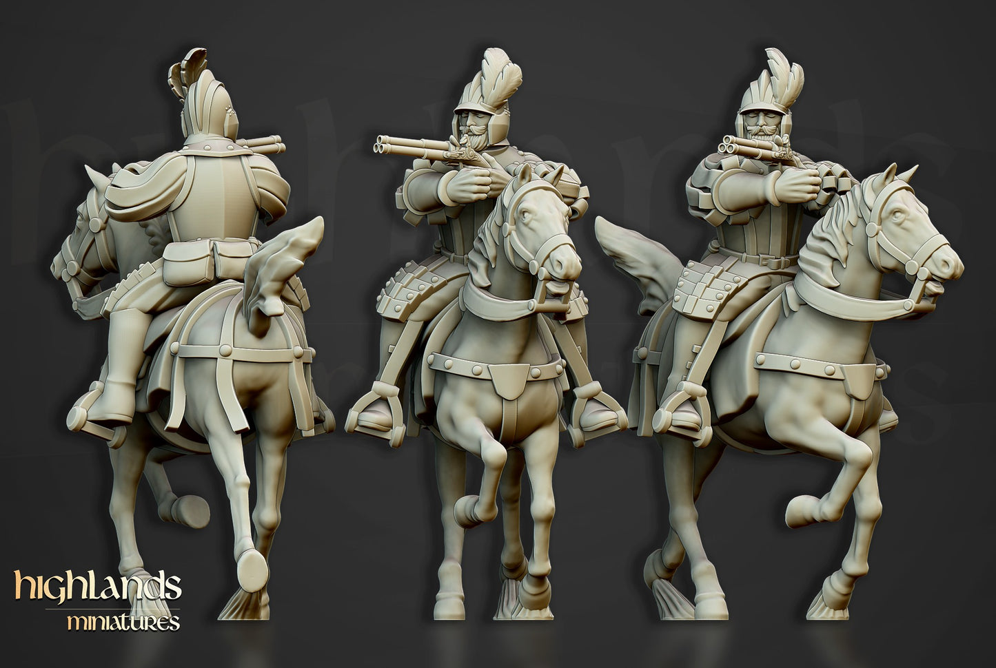 Miniatura Jinetes Negros Imperio resina 28mm sin pintar - Drakholm