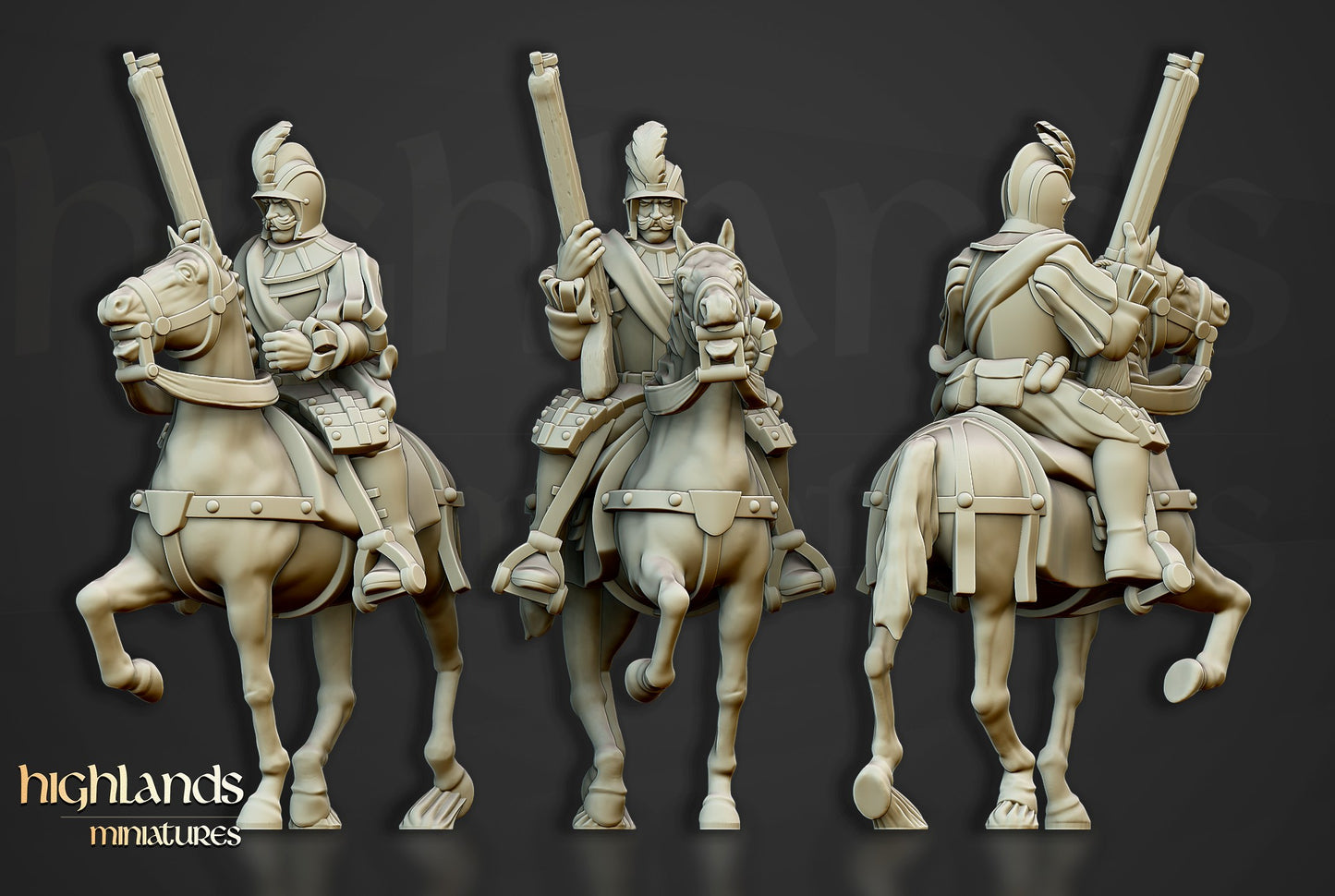 Miniatura Jinetes Negros Imperio resina 28mm sin pintar - Drakholm