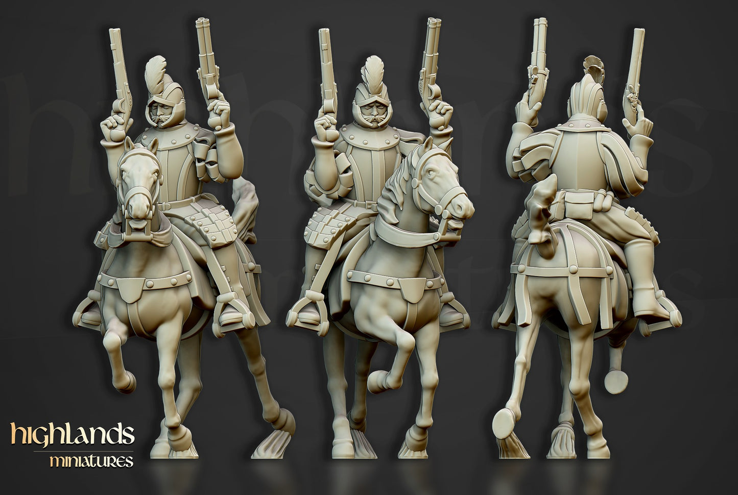 Miniatura Jinetes Negros Imperio resina 28mm sin pintar - Drakholm