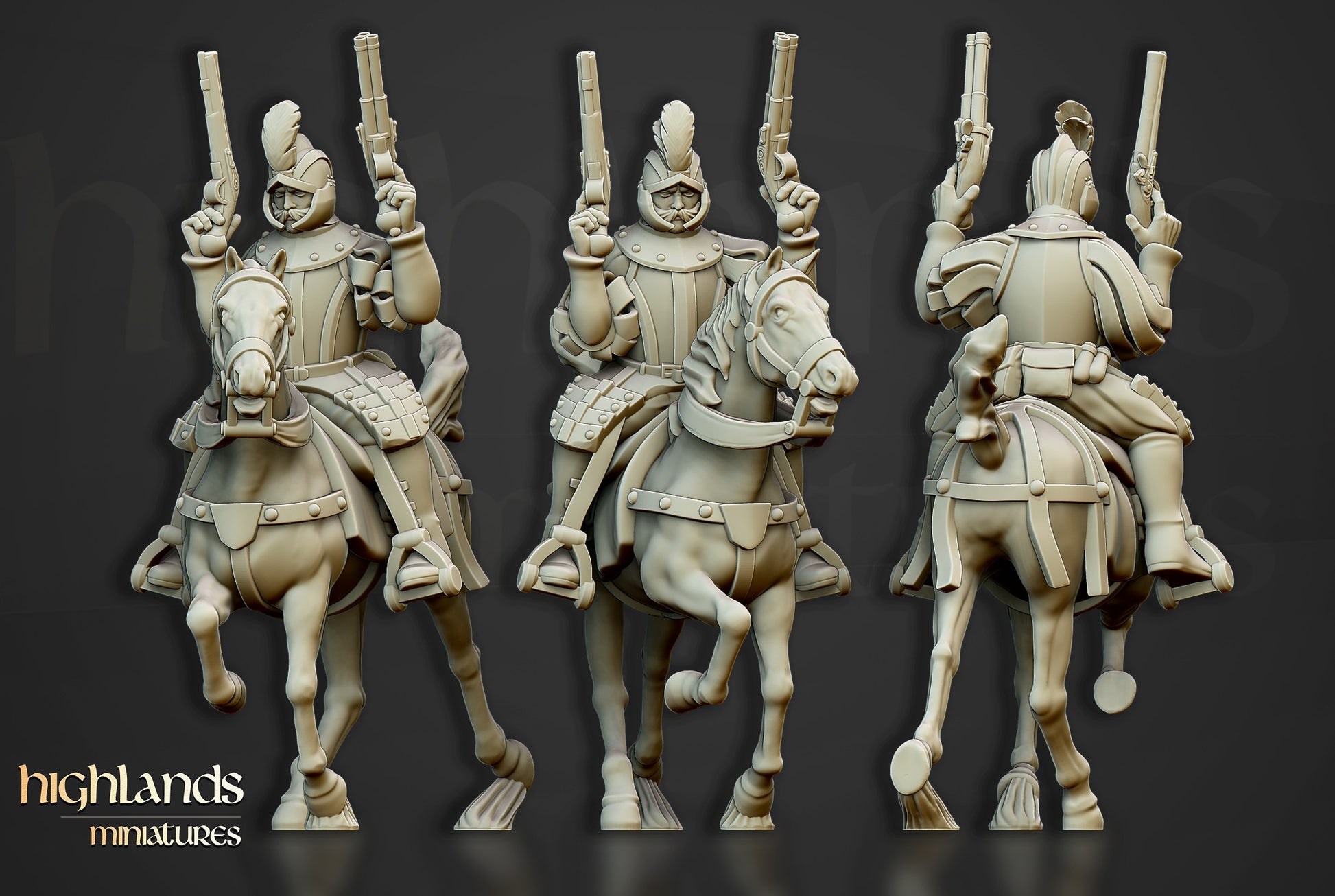 Miniatura Jinetes Negros Imperio resina 28mm sin pintar - Drakholm