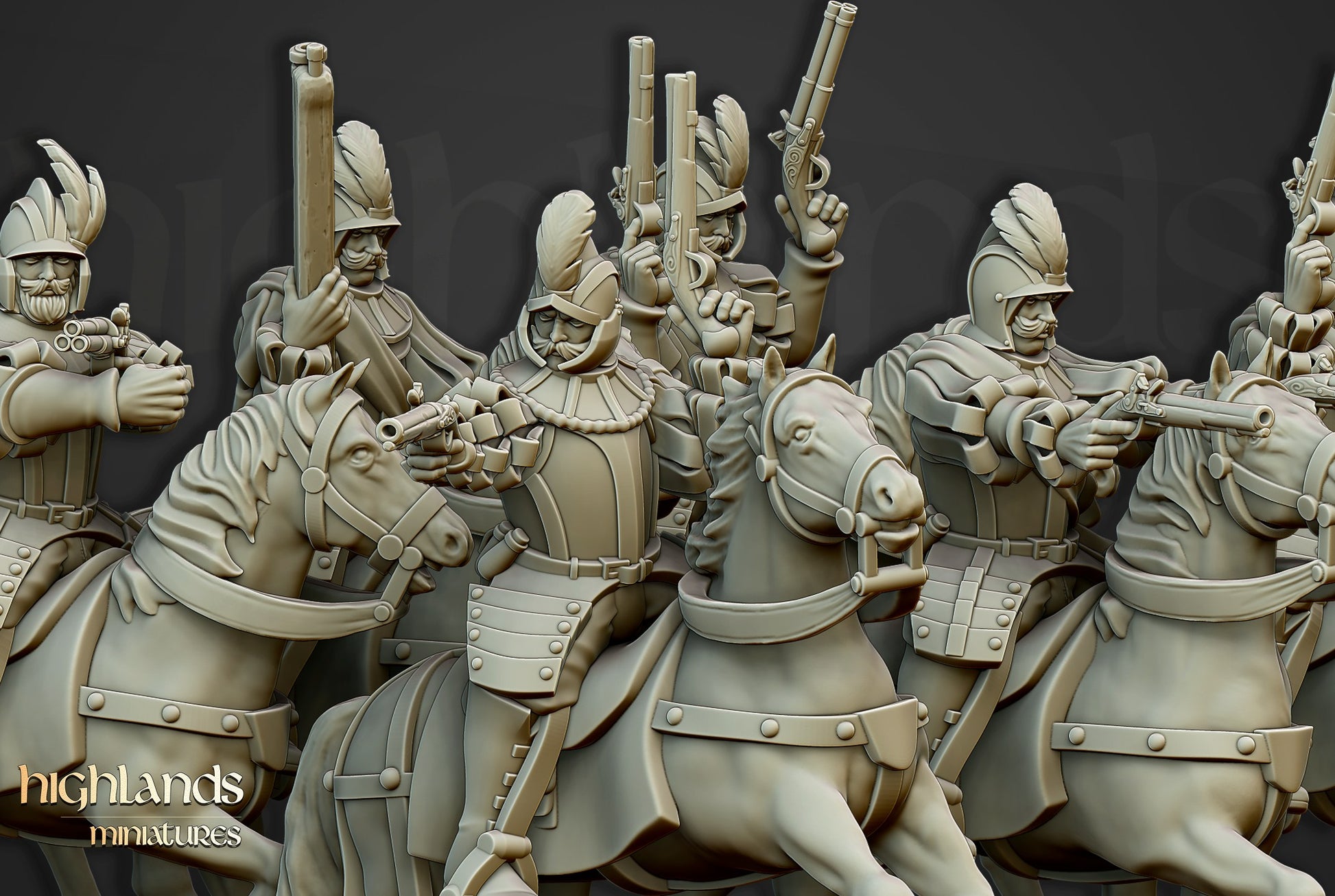 Miniatura Jinetes Negros Imperio resina 28mm sin pintar - Drakholm