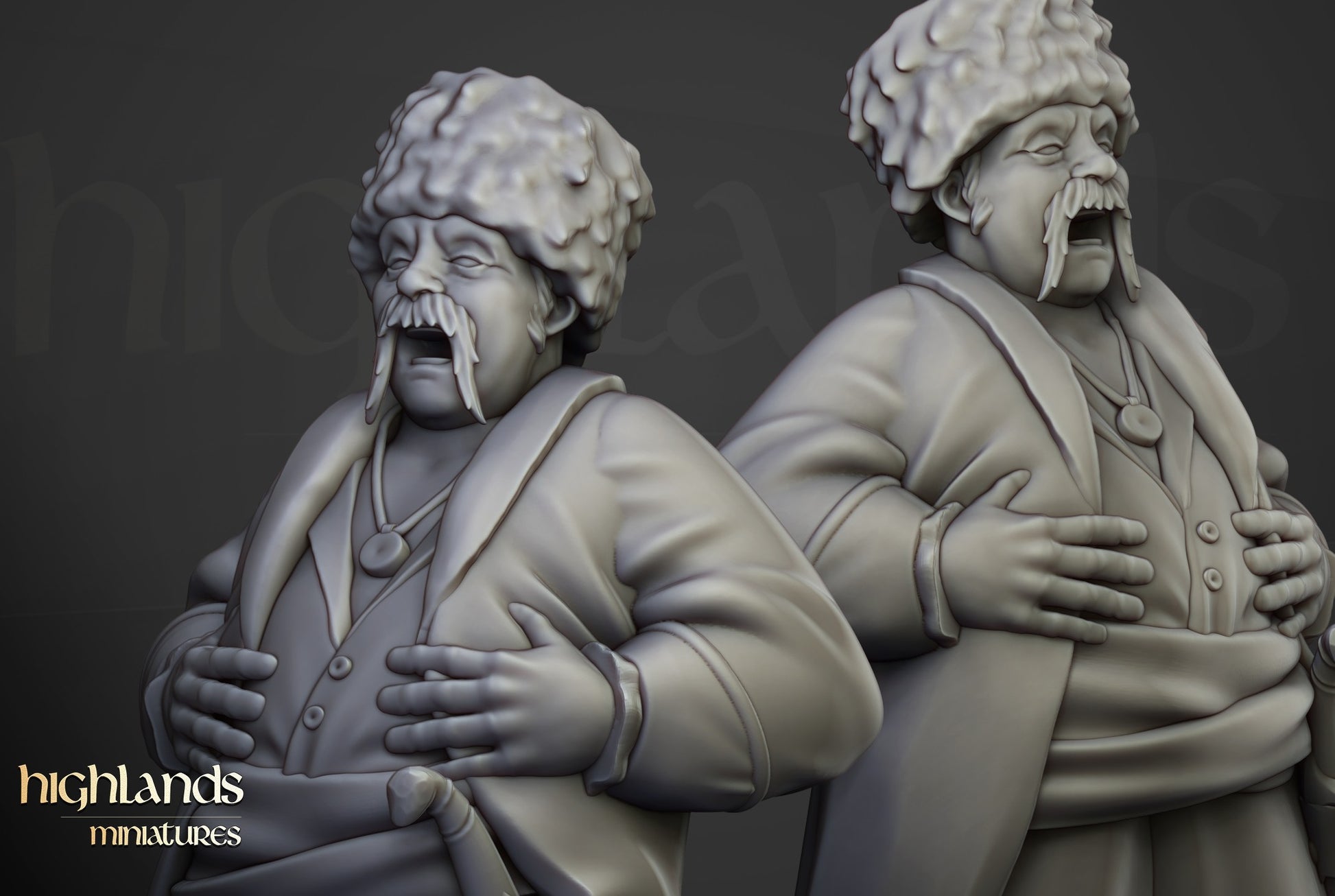 Miniatura Líder Cosaco Imperio resina 28mm sin pintar - Drakholm