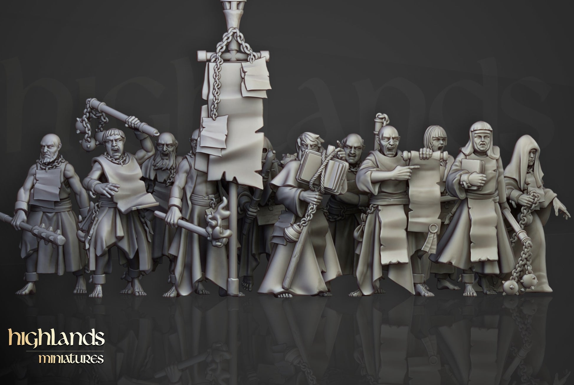 Miniatura Fanáticos Zelotes Imperio resina 28mm sin pintar - Drakholm