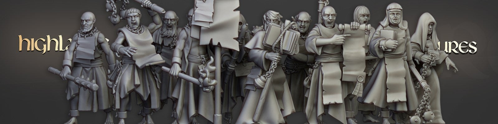 Miniatura Fanáticos Zelotes Imperio resina 28mm sin pintar - Drakholm