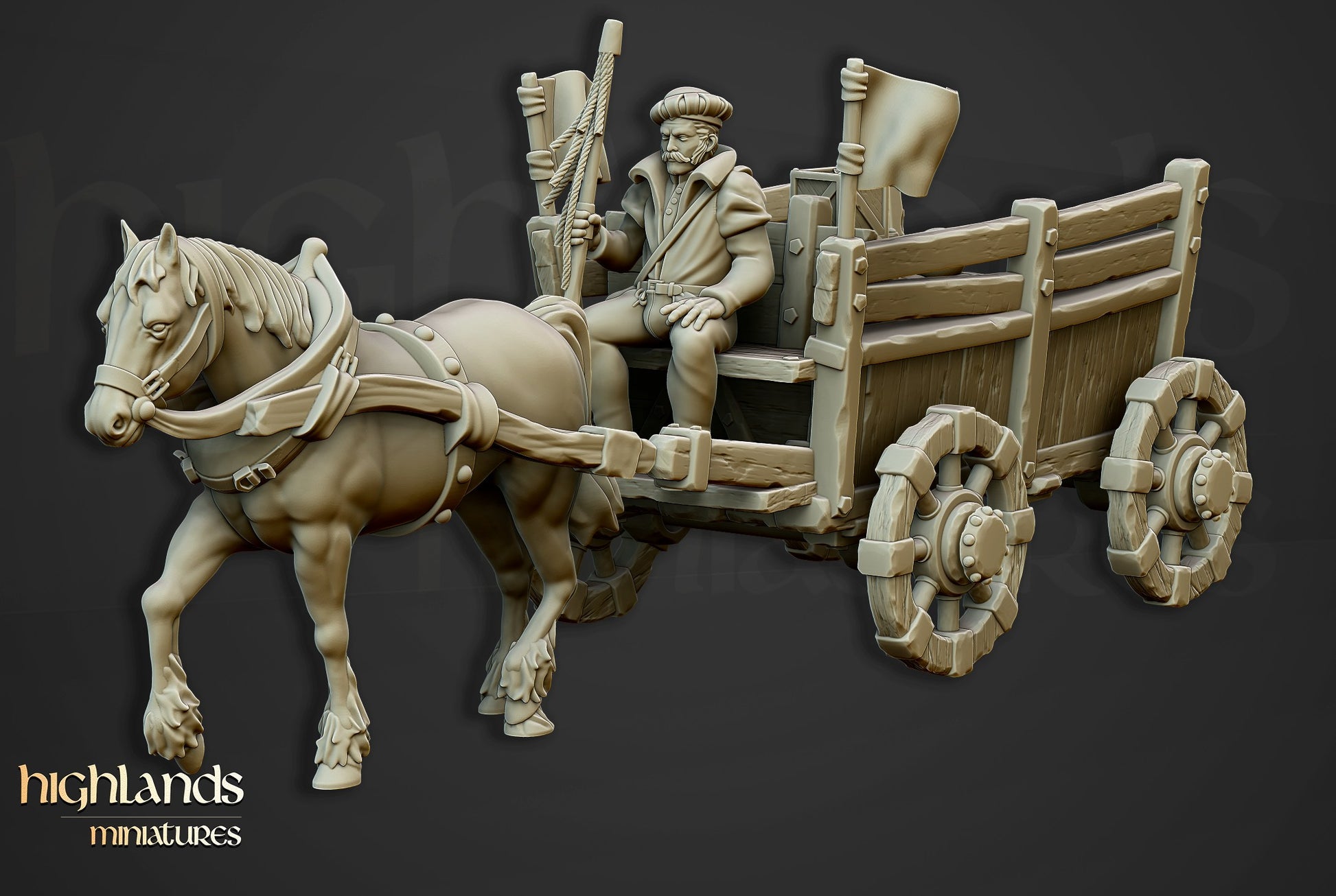 Miniatura Carromato Dorado Imperio resina 28mm sin pintar - Drakholm