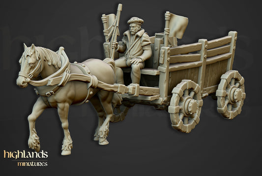 Miniatura Carromato Dorado Imperio resina 28mm sin pintar - Drakholm