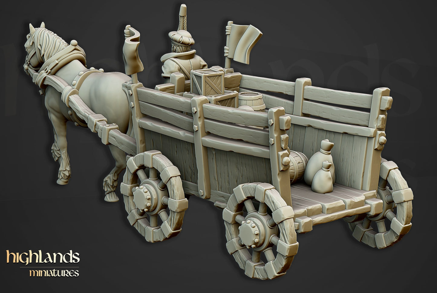 Miniatura Carromato Dorado Imperio resina 28mm sin pintar - Drakholm