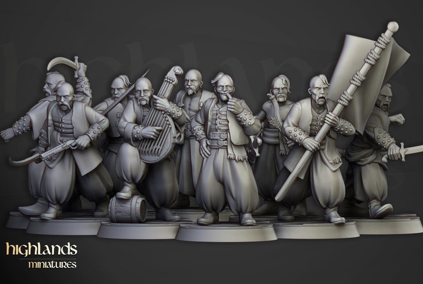 Miniatura Cosacos de Puerto Imperio resina 28mm sin pintar - Drakholm