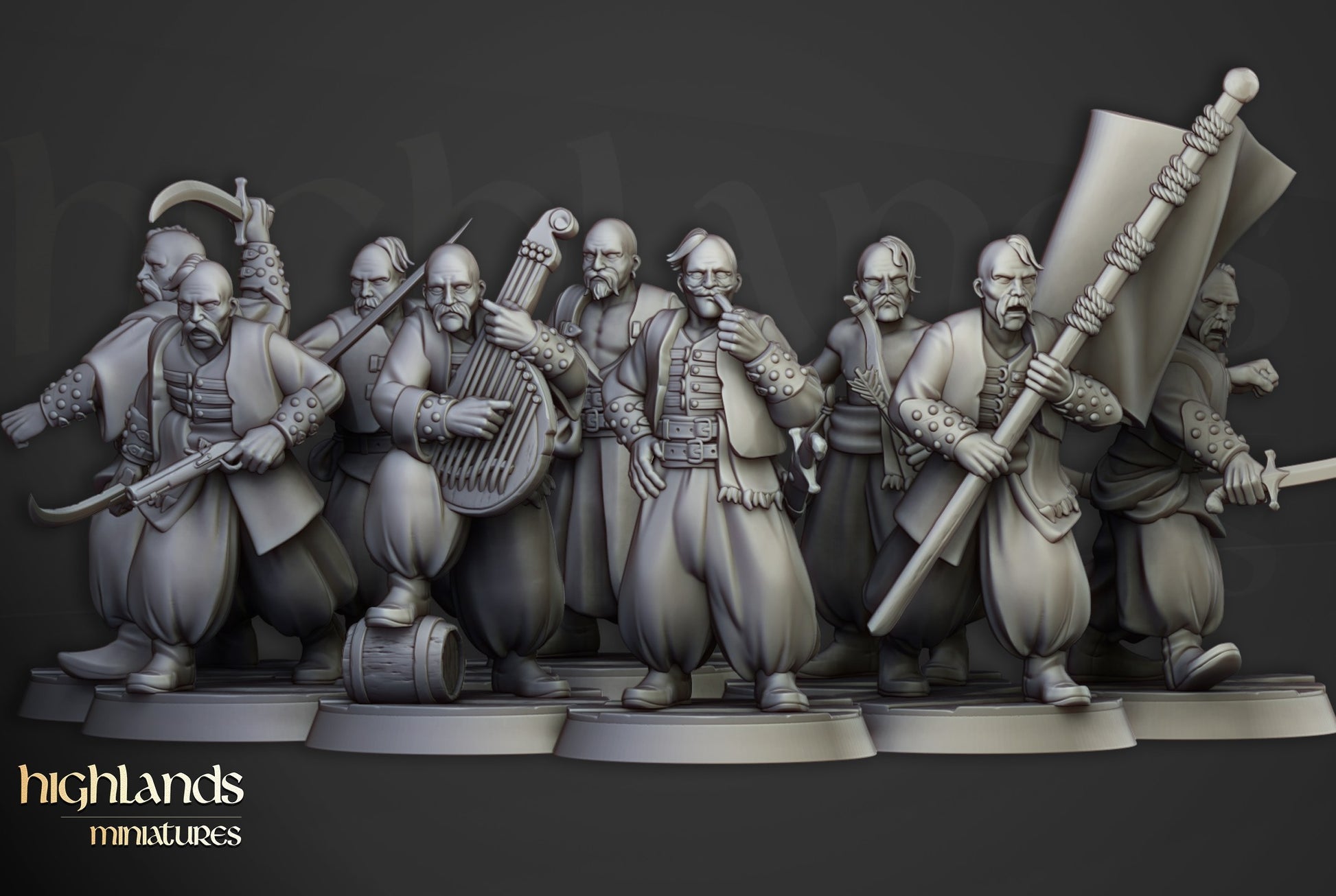 Miniatura Cosacos de Puerto Imperio resina 28mm sin pintar - Drakholm
