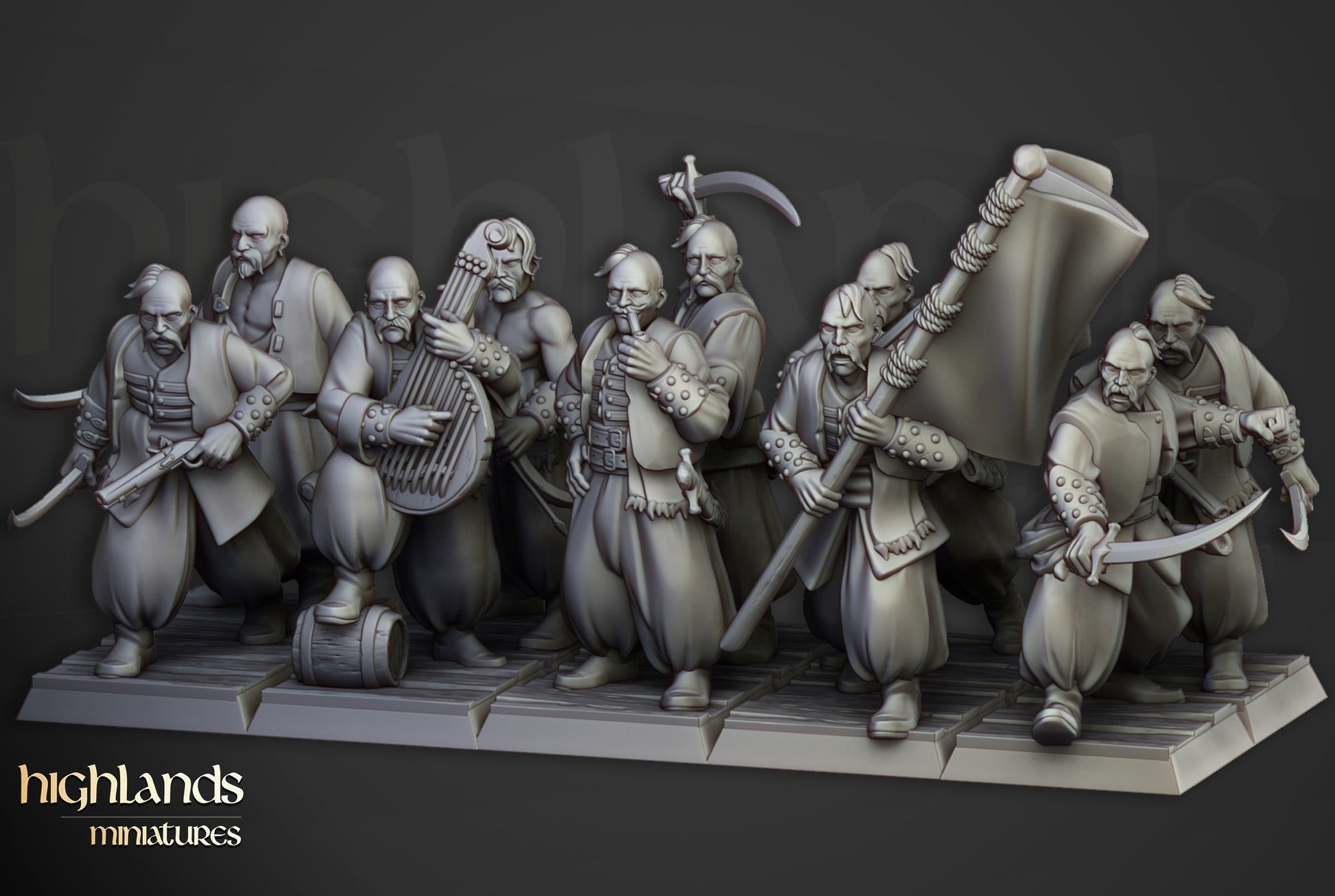 Miniatura Cosacos de Puerto Imperio resina 28mm sin pintar - Drakholm