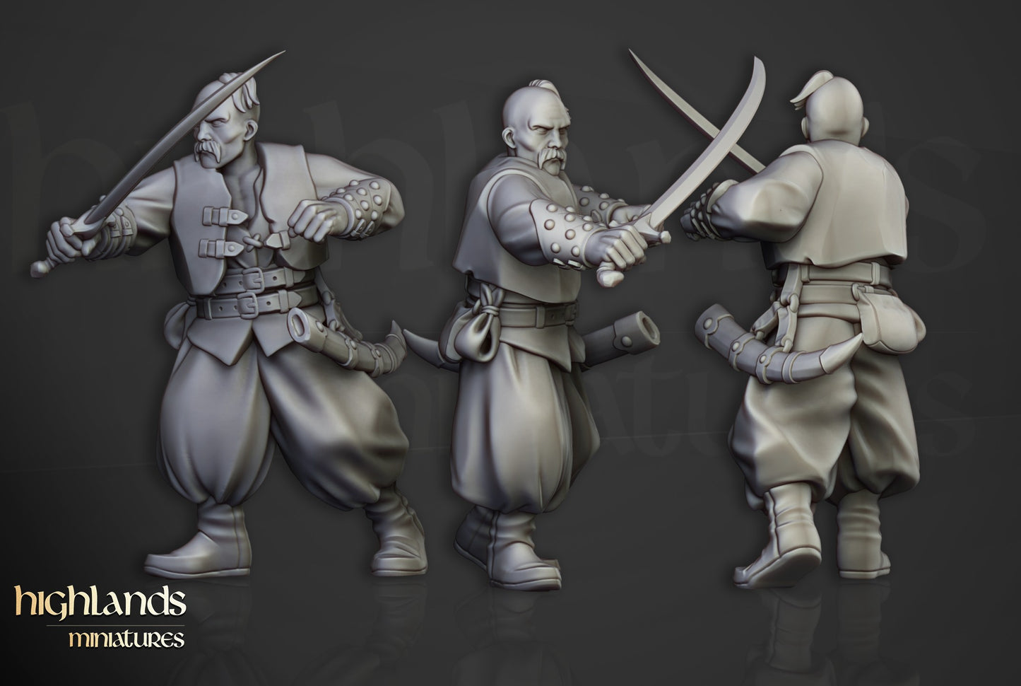 Miniatura Cosacos de Puerto Imperio resina 28mm sin pintar - Drakholm