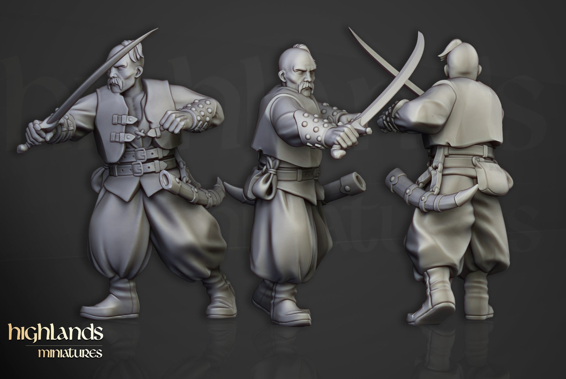 Miniatura Cosacos de Puerto Imperio resina 28mm sin pintar - Drakholm