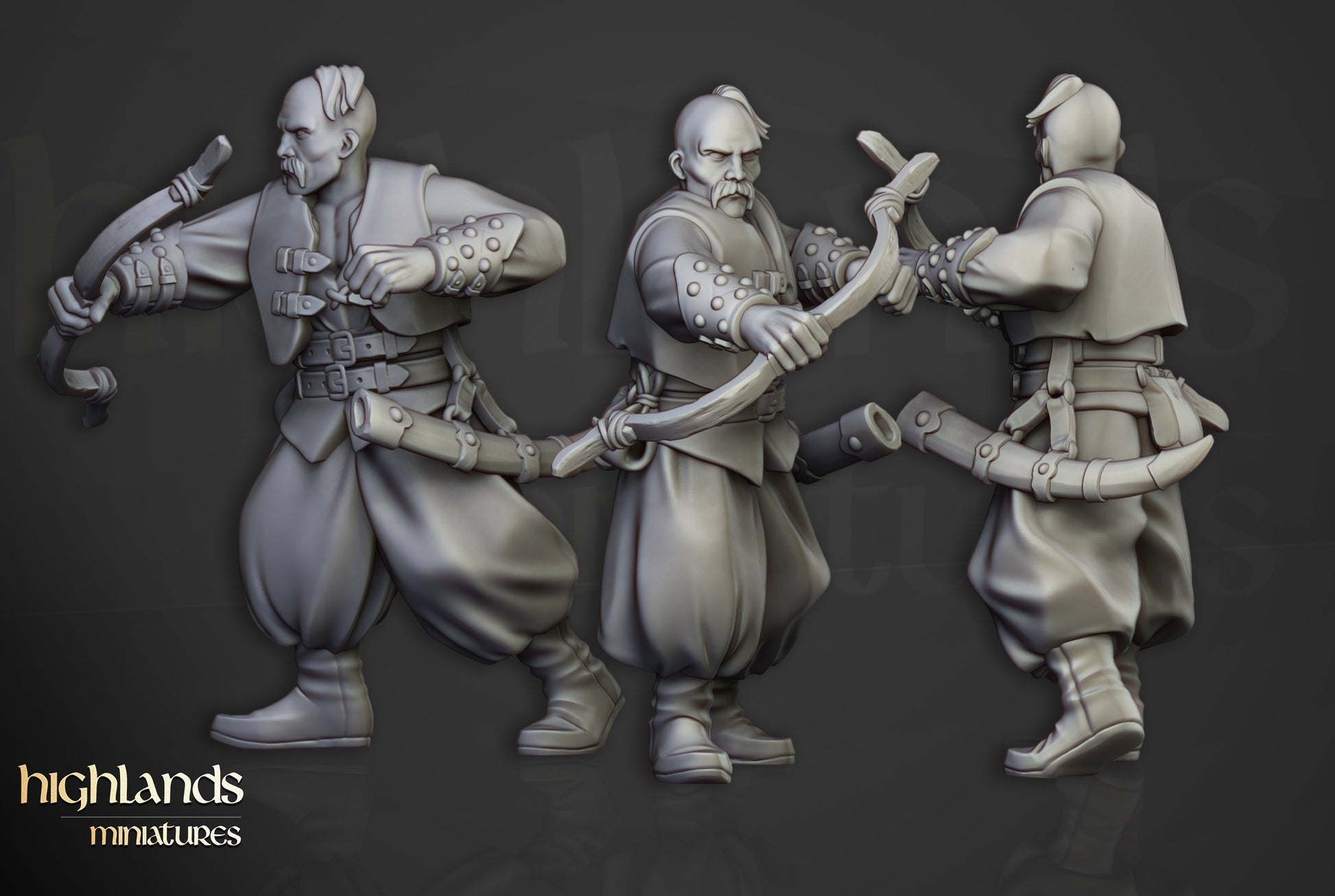 Miniatura Cosacos de Puerto Imperio resina 28mm sin pintar - Drakholm
