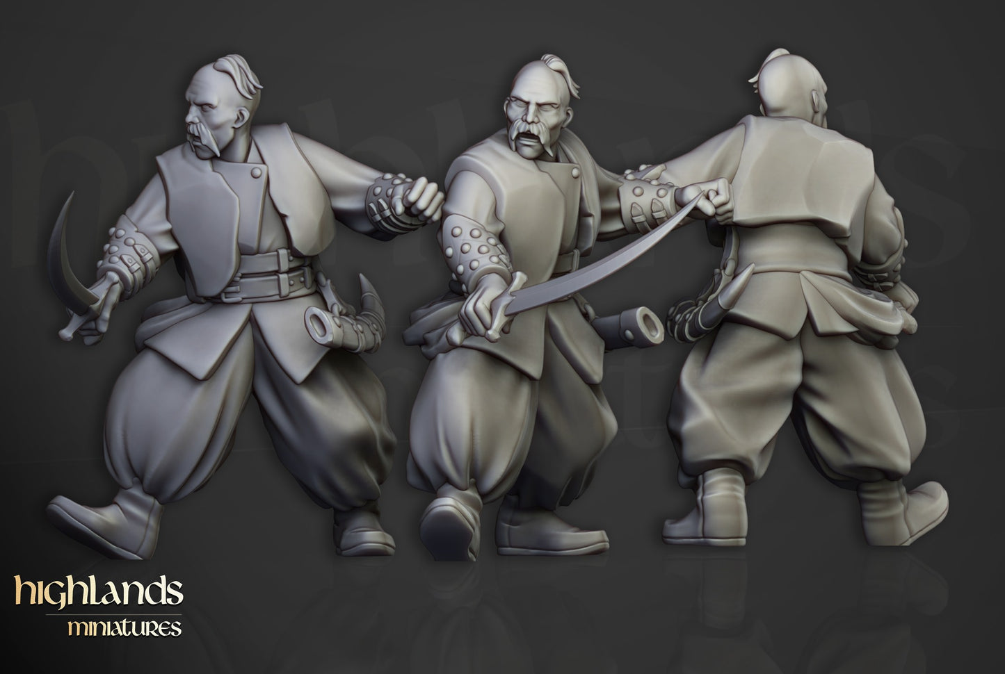 Miniatura Cosacos de Puerto Imperio resina 28mm sin pintar - Drakholm