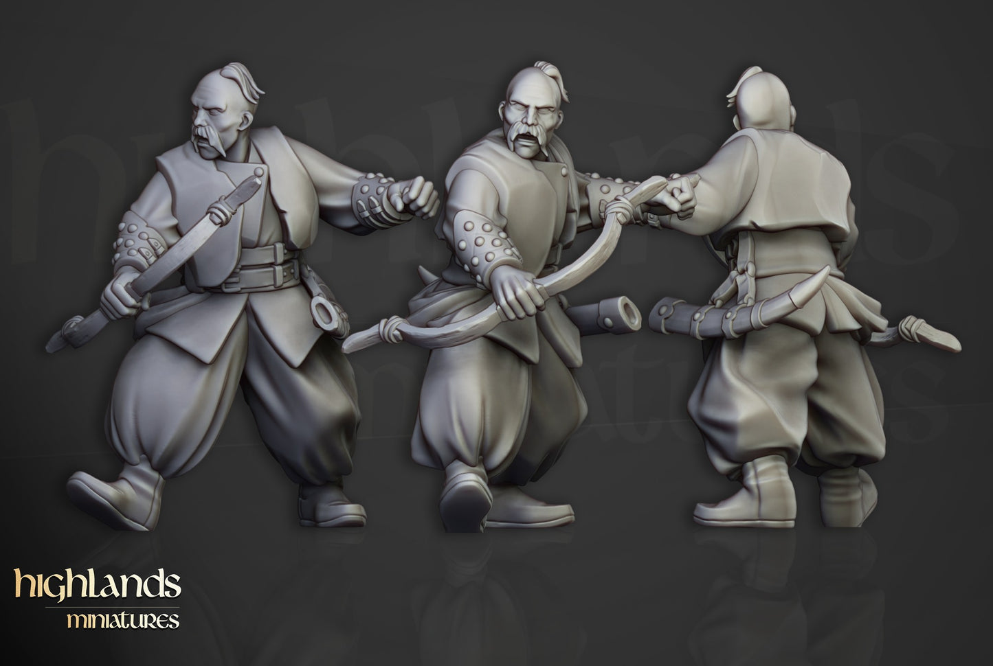 Miniatura Cosacos de Puerto Imperio resina 28mm sin pintar - Drakholm