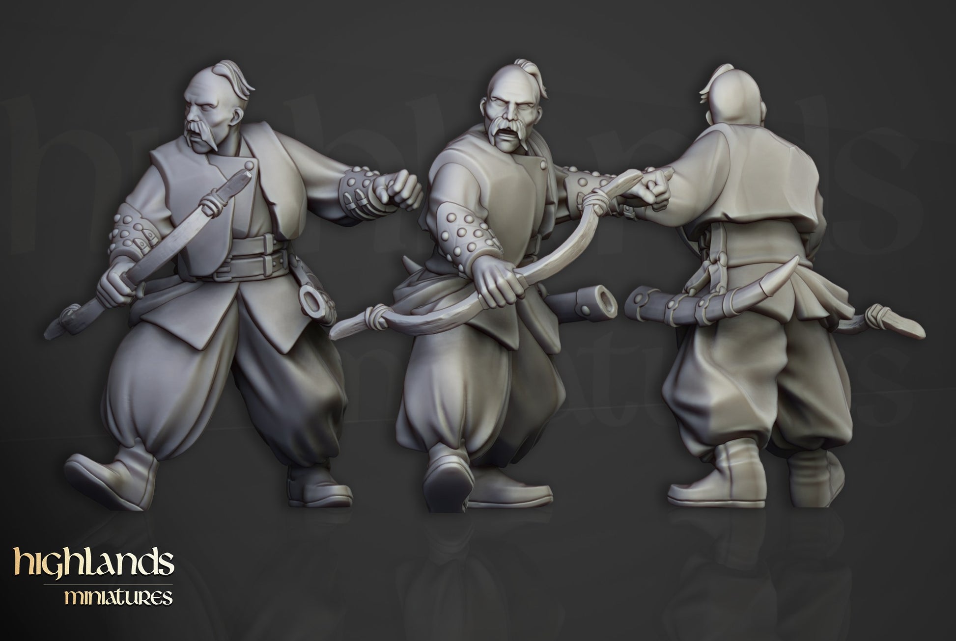 Miniatura Cosacos de Puerto Imperio resina 28mm sin pintar - Drakholm
