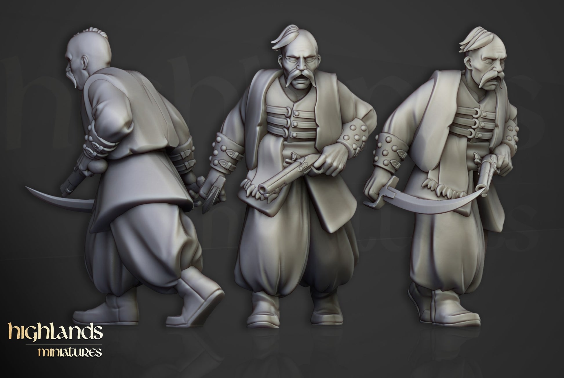 Miniatura Cosacos de Puerto Imperio resina 28mm sin pintar - Drakholm
