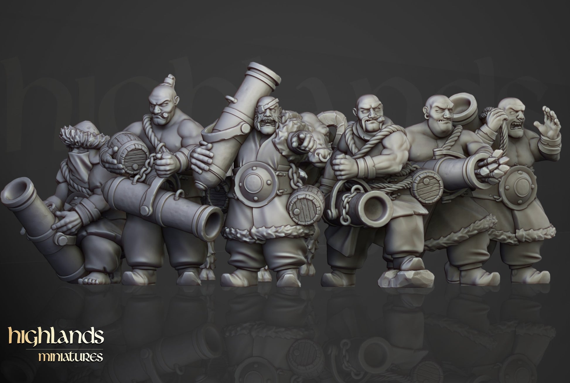 Miniatura Artilleros Khazarianos Imperio resina 28mm sin pintar - Drakholm