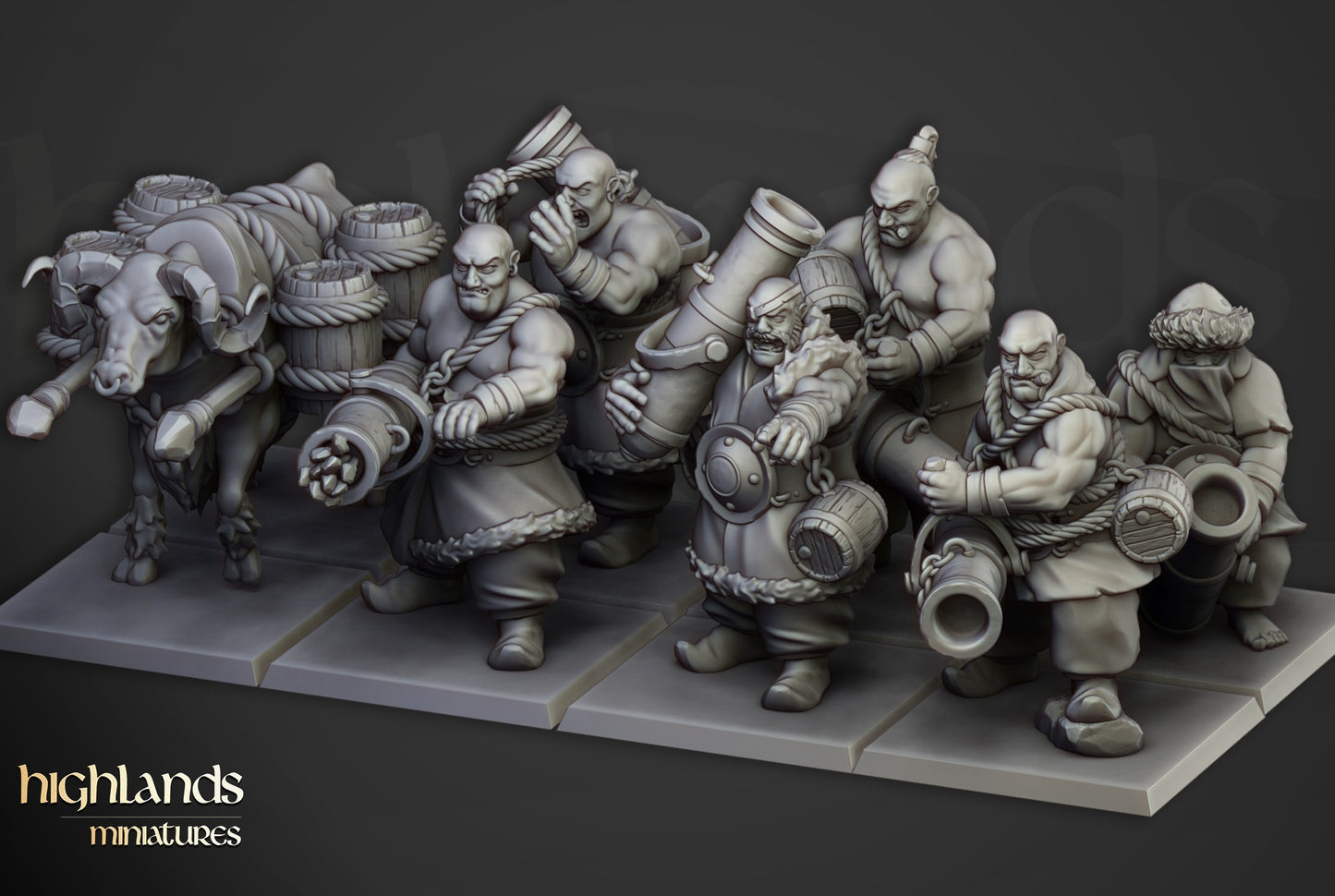 Miniatura Artilleros Khazarianos Imperio resina 28mm sin pintar - Drakholm