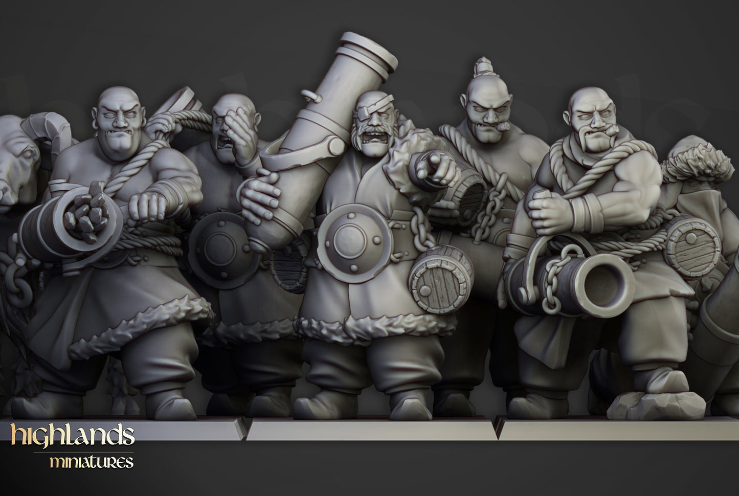Miniatura Artilleros Khazarianos Imperio resina 28mm sin pintar - Drakholm