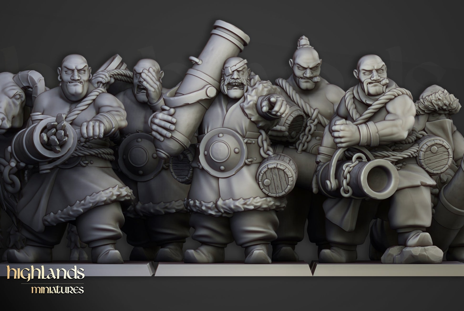 Miniatura Artilleros Khazarianos Imperio resina 28mm sin pintar - Drakholm