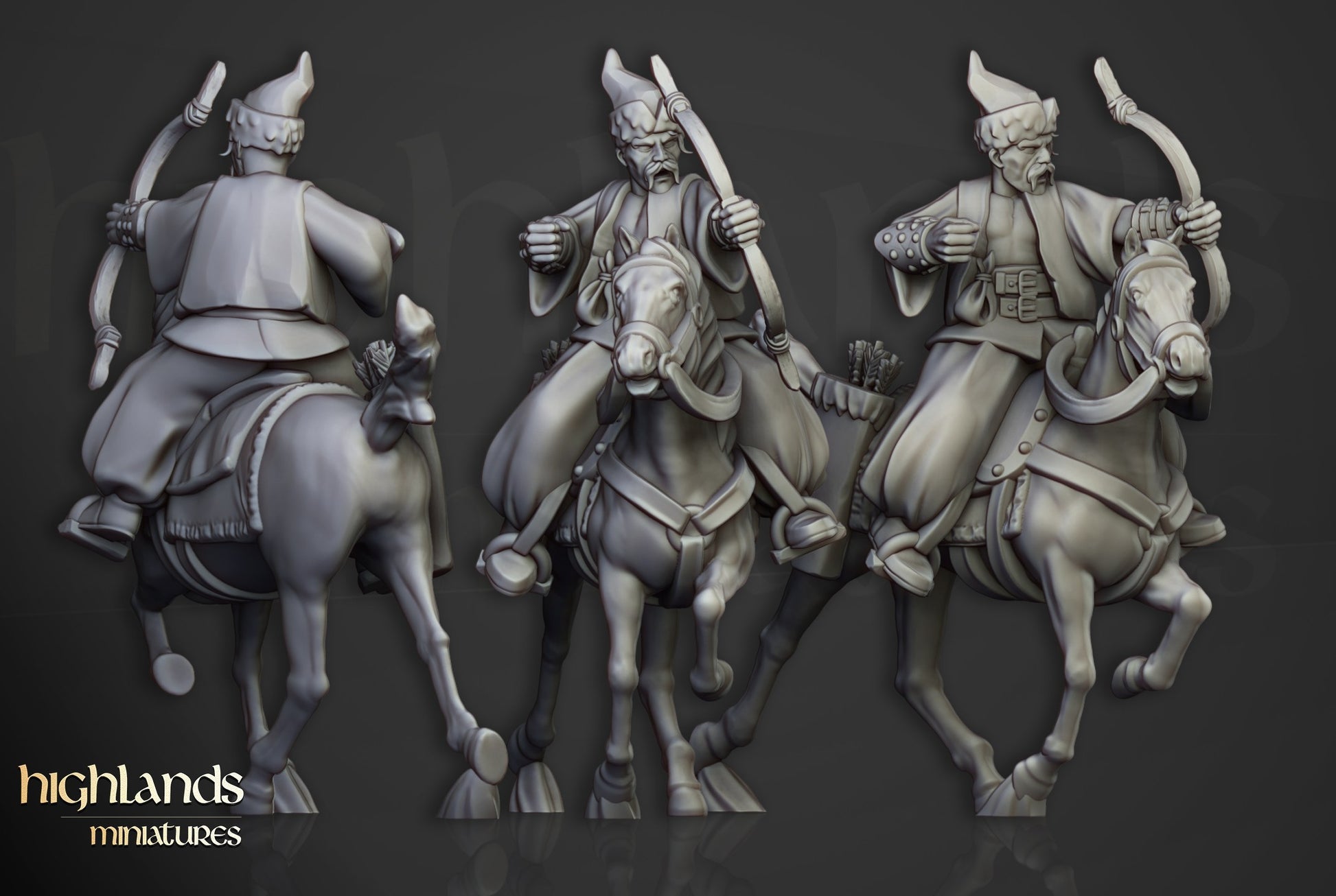 Miniatura Caballería Cosaca Ligera Imperio resina 28mm sin pintar - Drakholm
