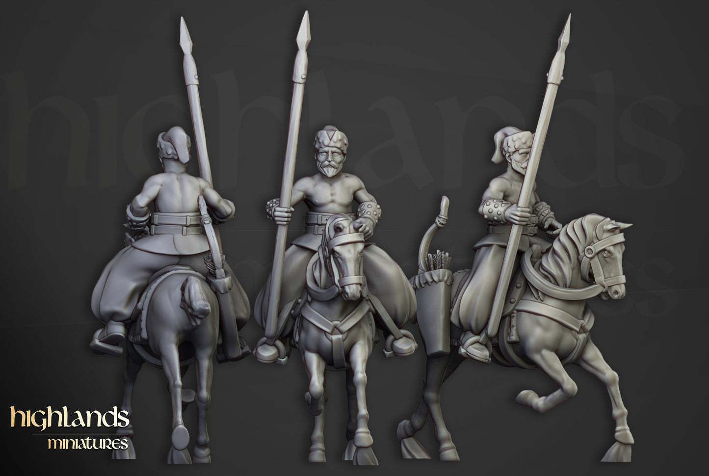 Miniatura Caballería Cosaca Ligera Imperio resina 28mm sin pintar - Drakholm