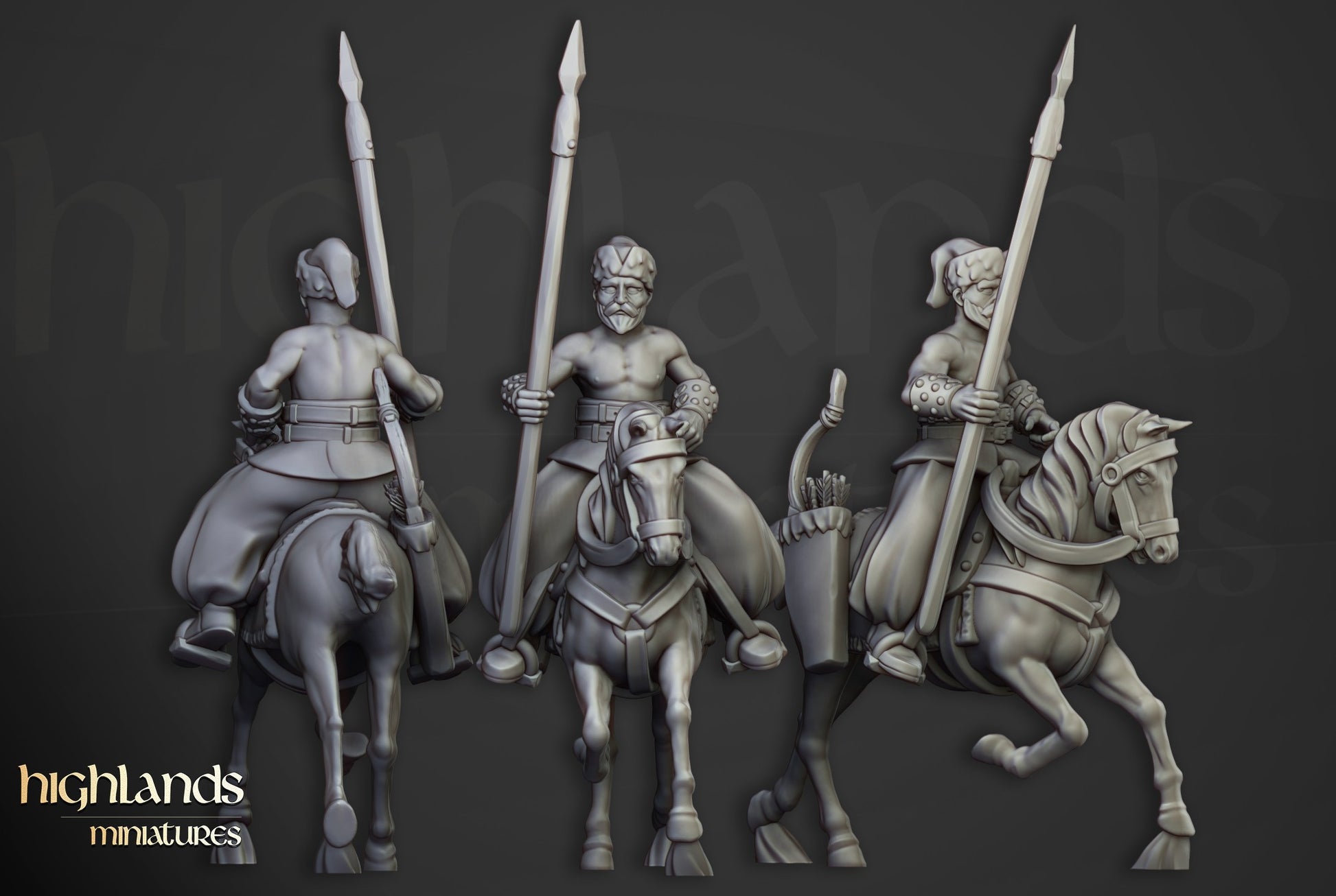 Miniatura Caballería Cosaca Ligera Imperio resina 28mm sin pintar - Drakholm