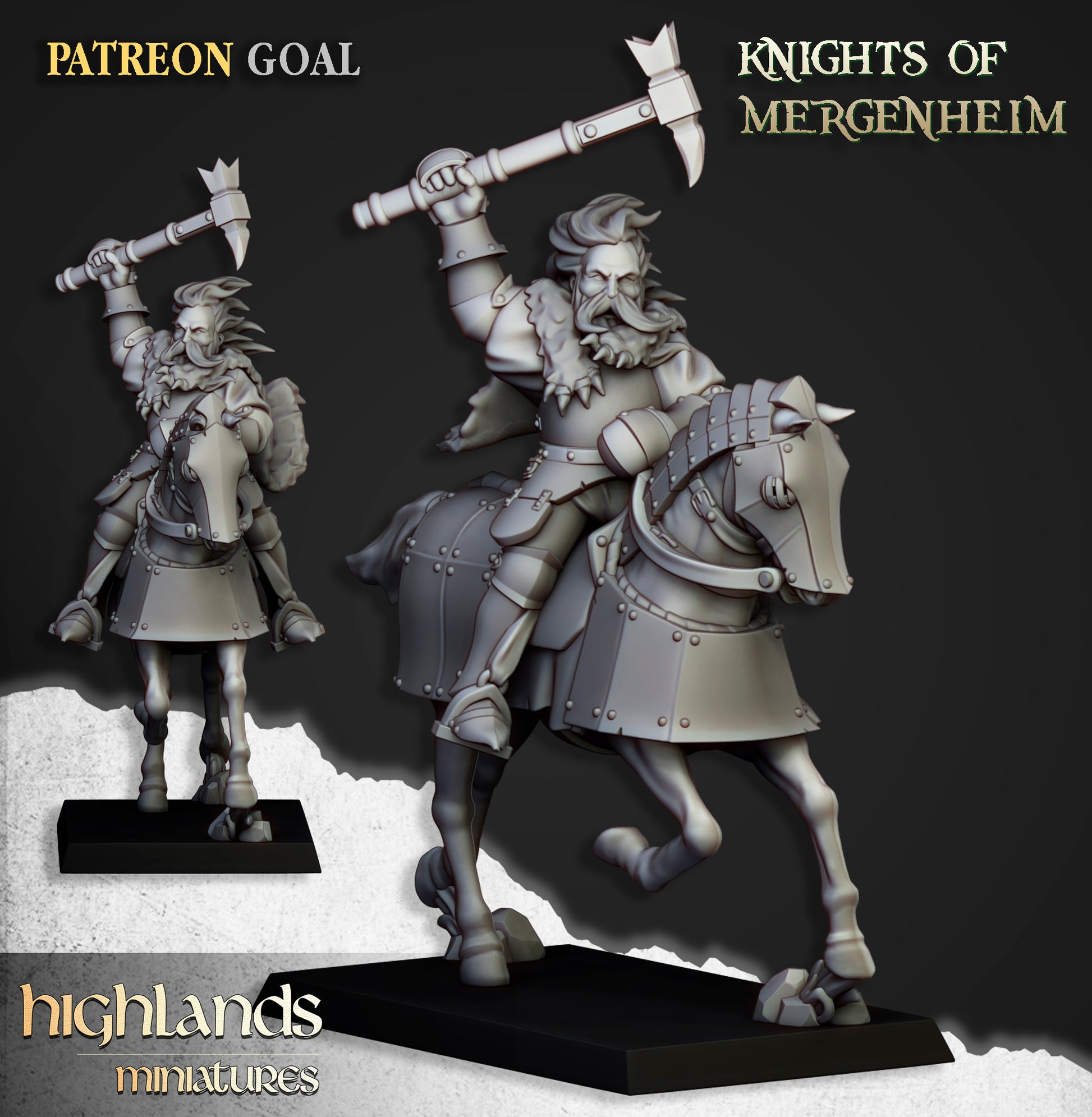 Miniatura Caballero Mergenheim Imperio resina 28mm sin pintar - Drakholm