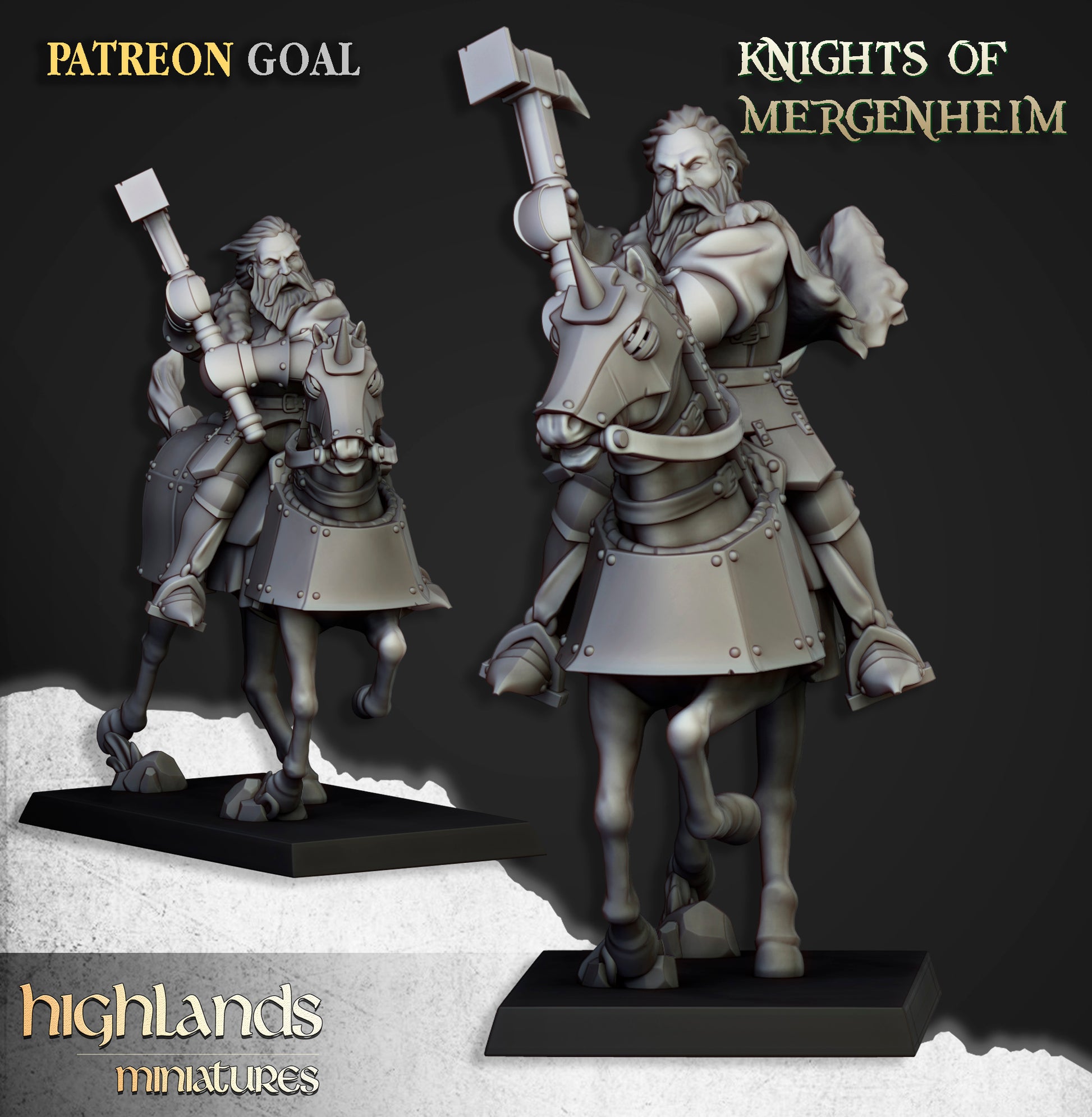 Miniatura Caballero Mergenheim Imperio resina 28mm sin pintar - Drakholm