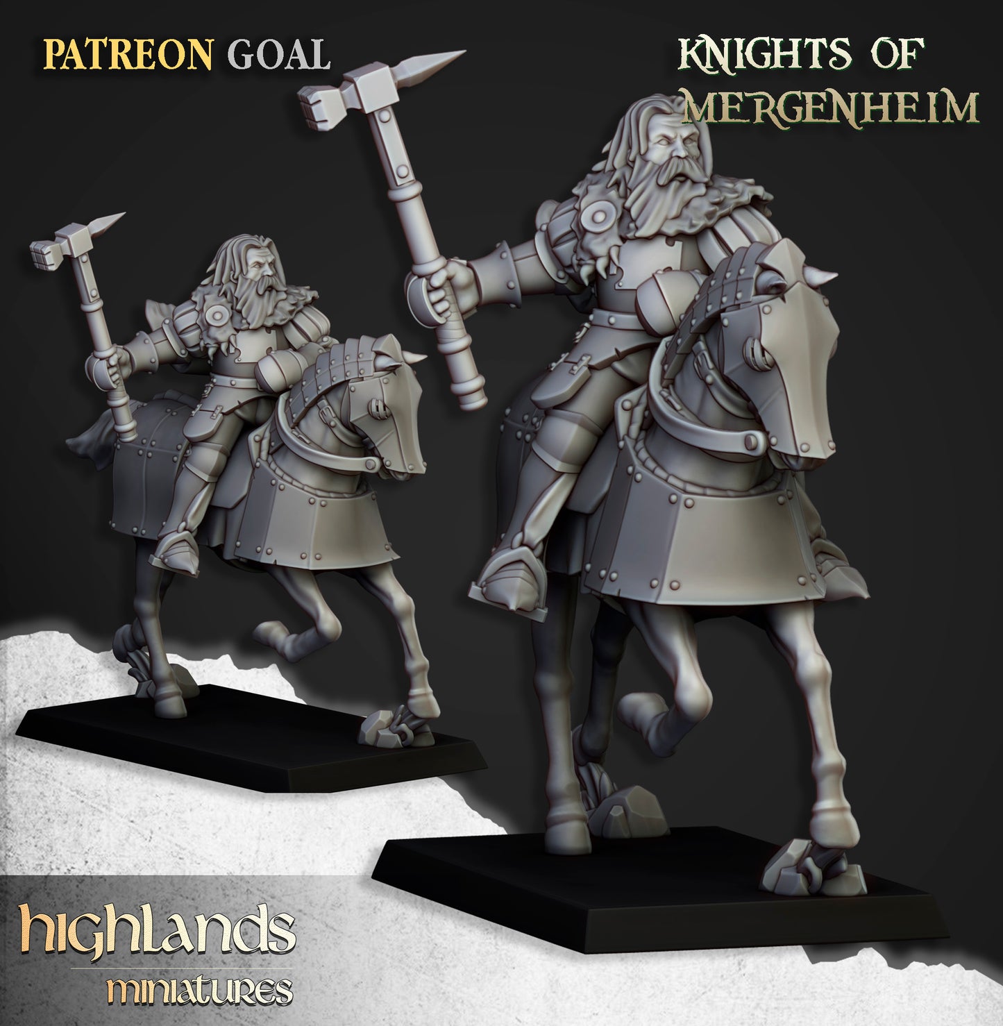 Miniatura Caballero Mergenheim Imperio resina 28mm sin pintar - Drakholm