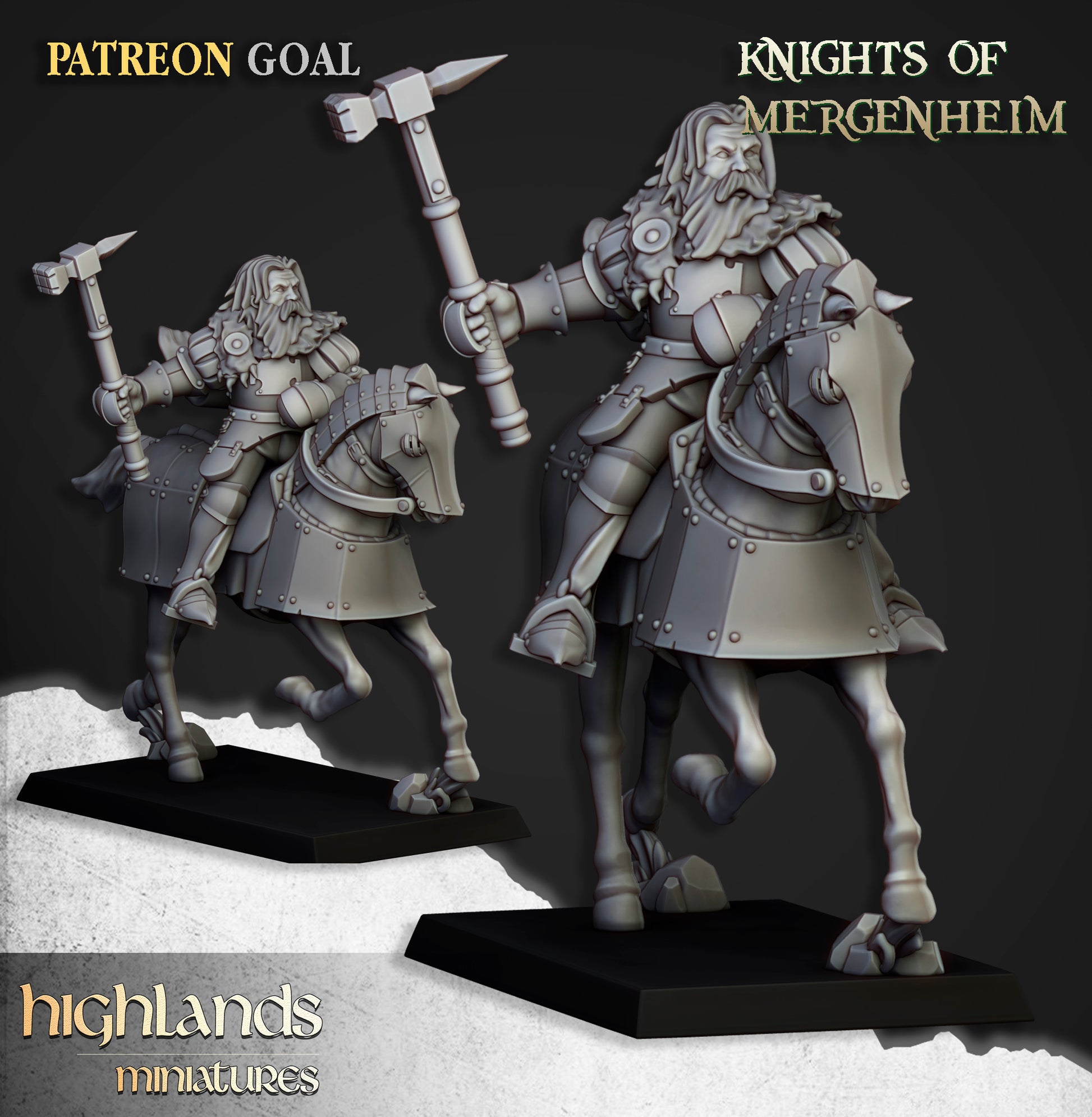 Miniatura Caballero Mergenheim Imperio resina 28mm sin pintar - Drakholm