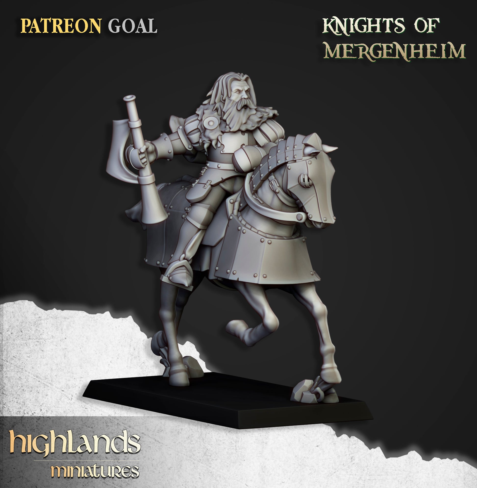Miniatura Caballero Mergenheim Imperio resina 28mm sin pintar - Drakholm