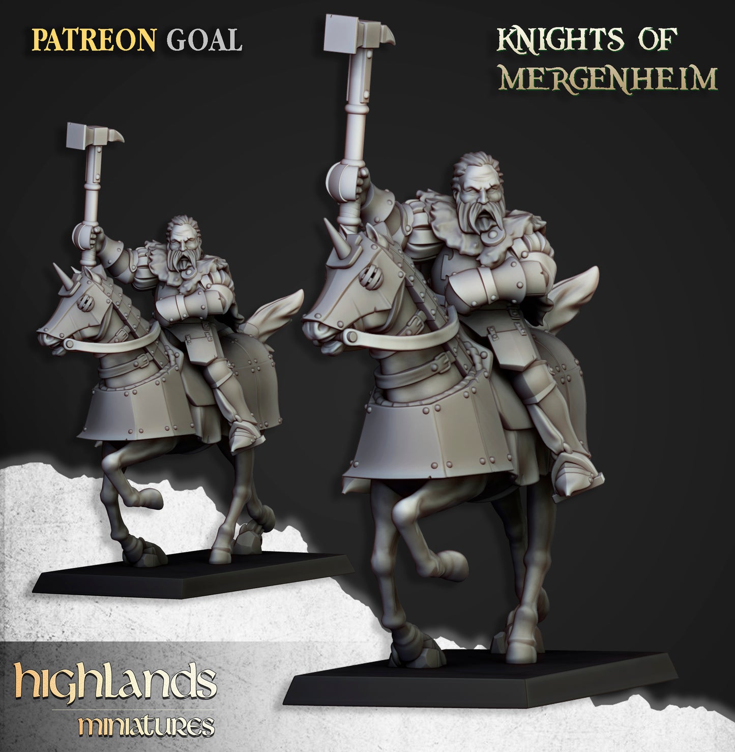 Miniatura Caballero Mergenheim Imperio resina 28mm sin pintar - Drakholm