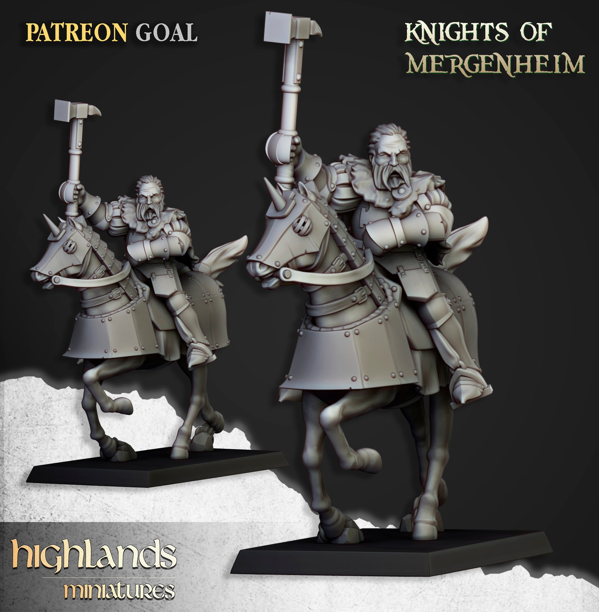 Miniatura Caballero Mergenheim Imperio resina 28mm sin pintar - Drakholm