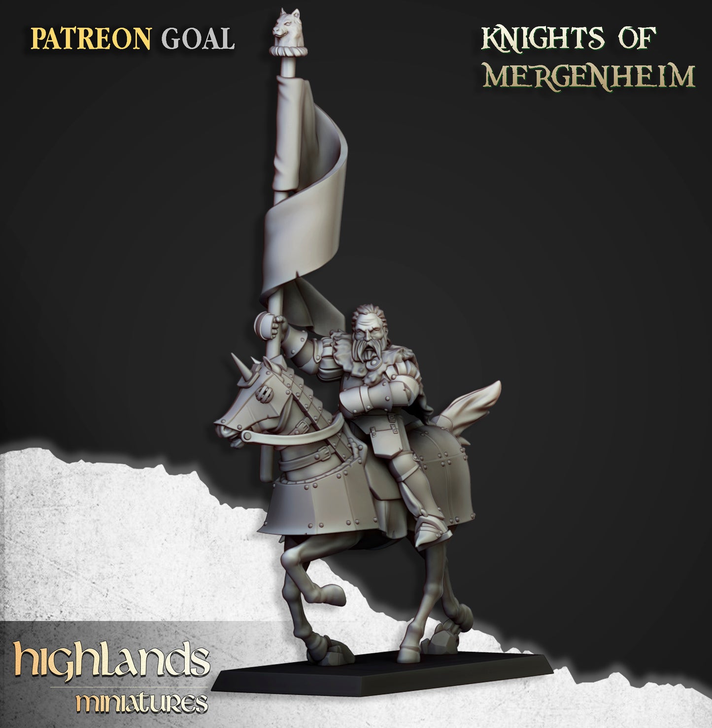 Miniatura Caballero Mergenheim Imperio resina 28mm sin pintar - Drakholm
