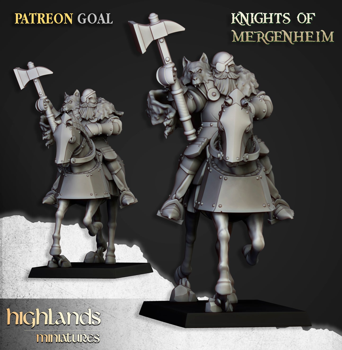 Miniatura Caballero Mergenheim Imperio resina 28mm sin pintar - Drakholm