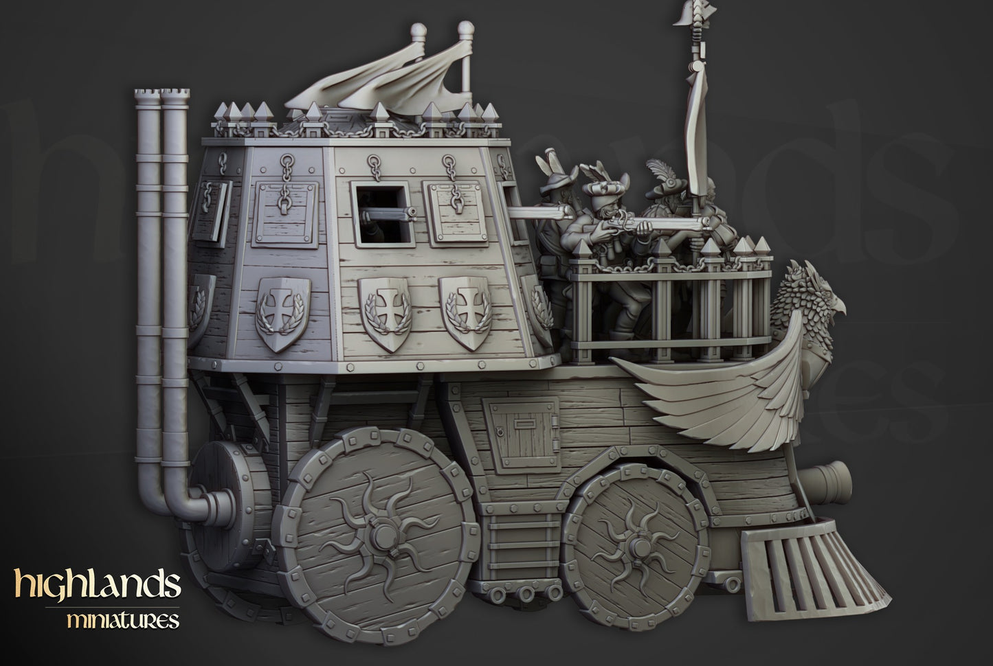 Miniatura Opinicus de Hierro Imperio resina 28mm sin pintar - Drakholm