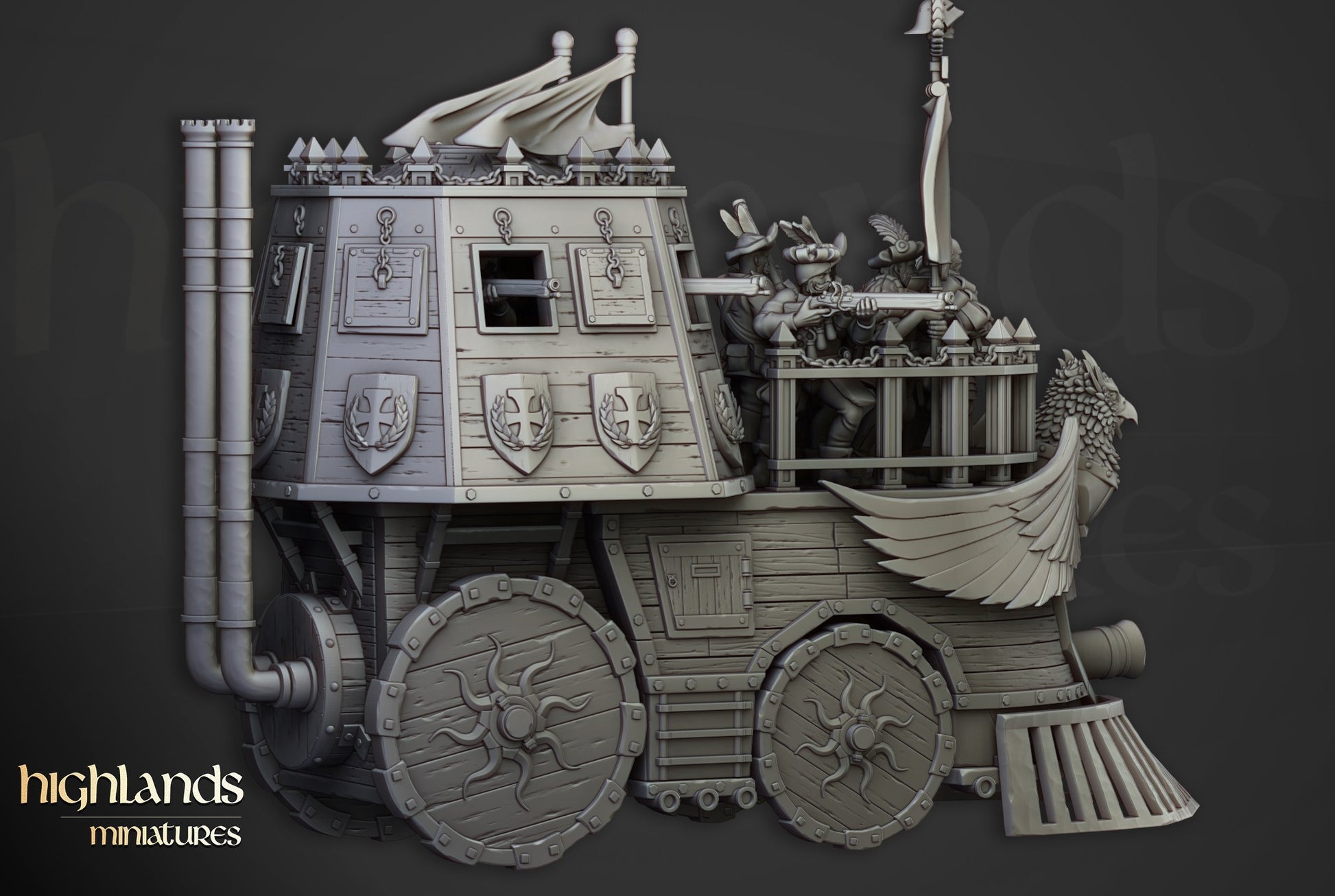 Miniatura Opinicus de Hierro Imperio resina 28mm sin pintar - Drakholm