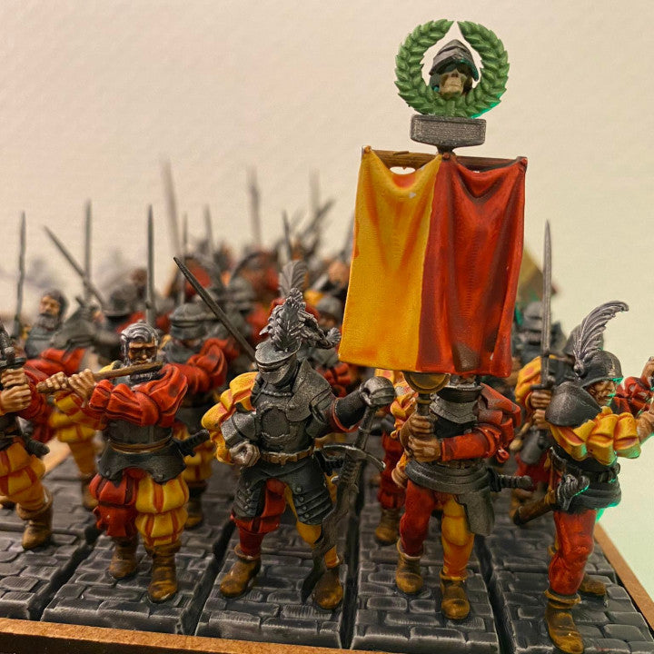 Miniatura Landsknechts de Soltau Imperio resina 28mm sin pintar - Drakholm