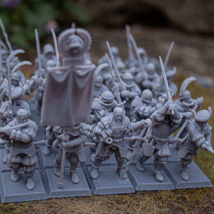 Miniatura Landsknechts de Soltau Imperio resina 28mm sin pintar - Drakholm