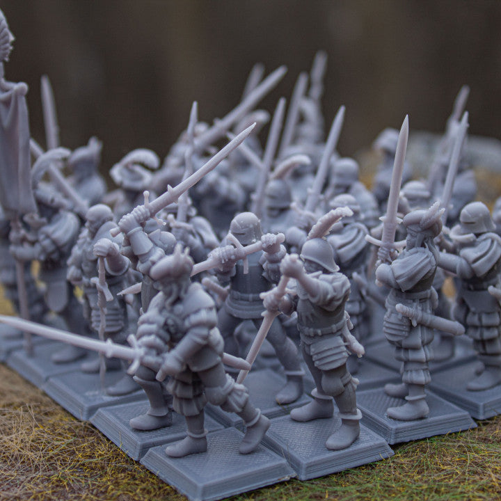 Miniatura Landsknechts de Soltau Imperio resina 28mm sin pintar - Drakholm