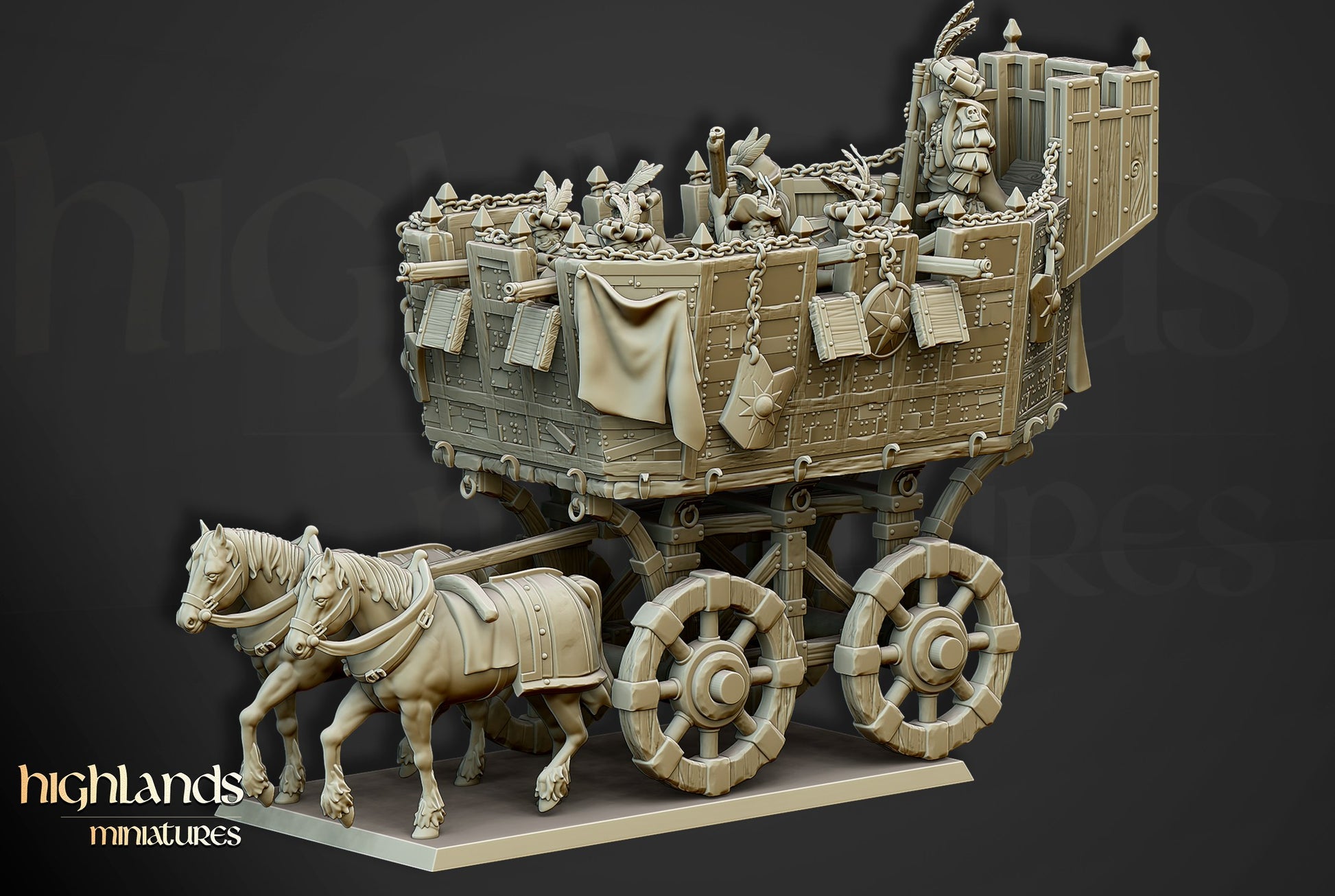 Miniatura Carromato de Guerra Imperio resina 28mm sin pintar - Drakholm