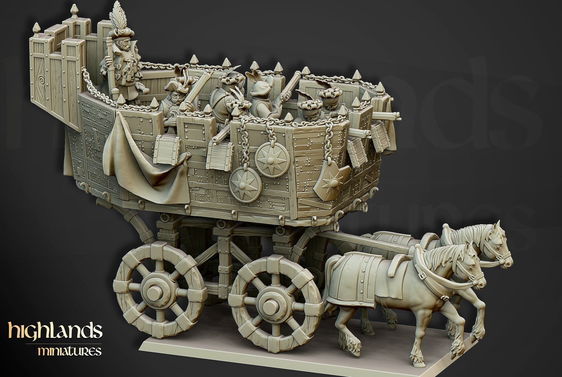 Miniatura Carromato de Guerra Imperio resina 28mm sin pintar - Drakholm