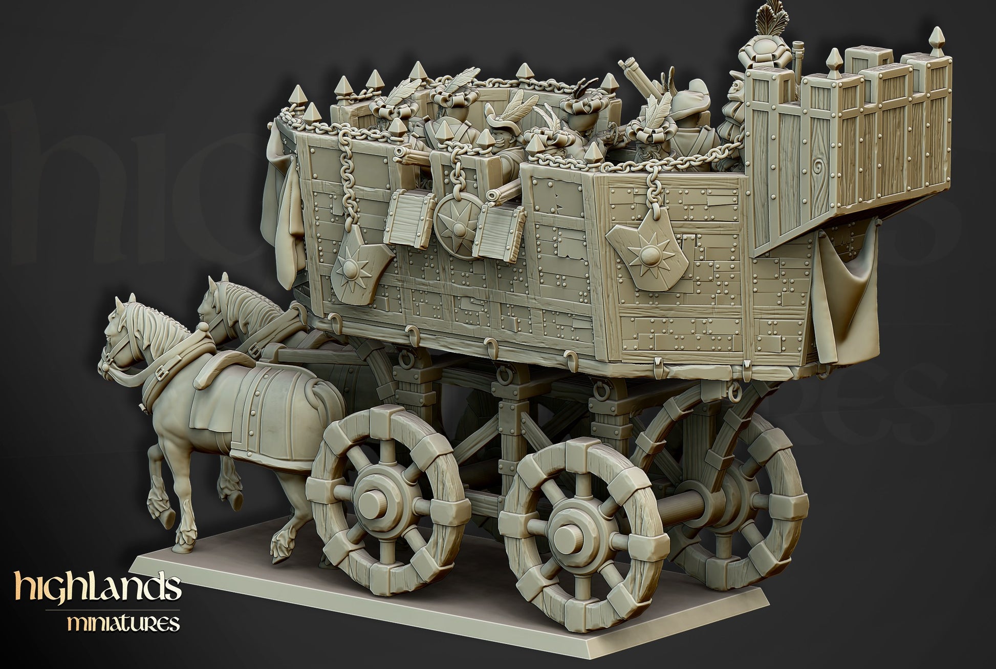 Miniatura Carromato de Guerra Imperio resina 28mm sin pintar - Drakholm