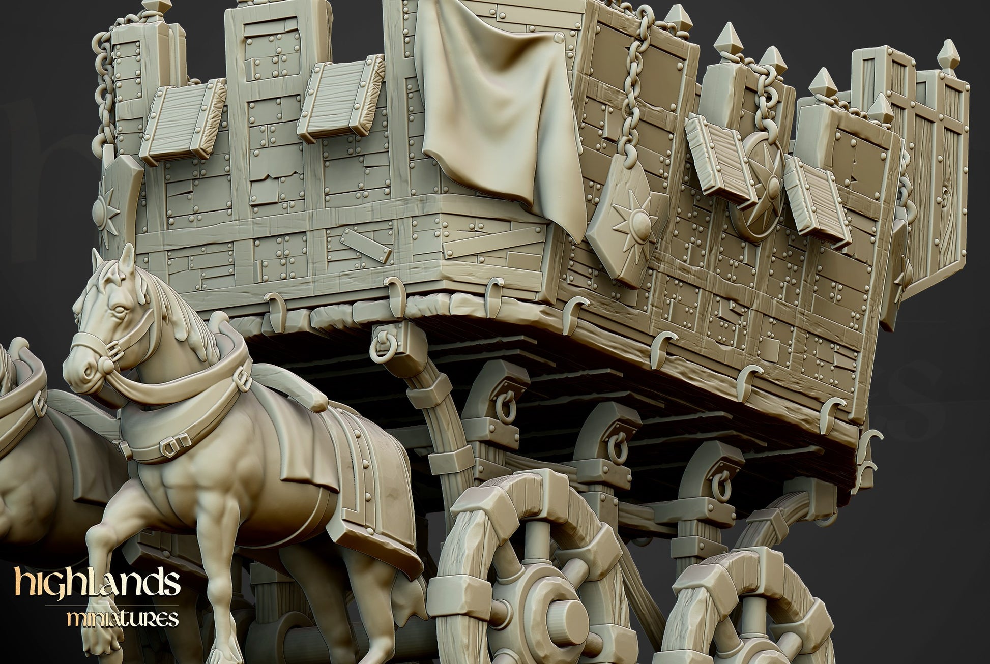 Miniatura Carromato de Guerra Imperio resina 28mm sin pintar - Drakholm